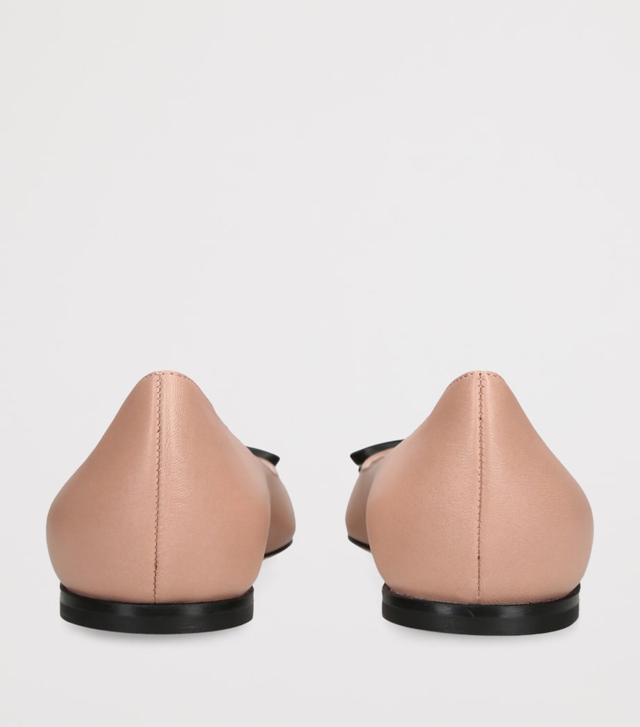 Leather Benpointy Ballet Flats TAN COMB Image 2
