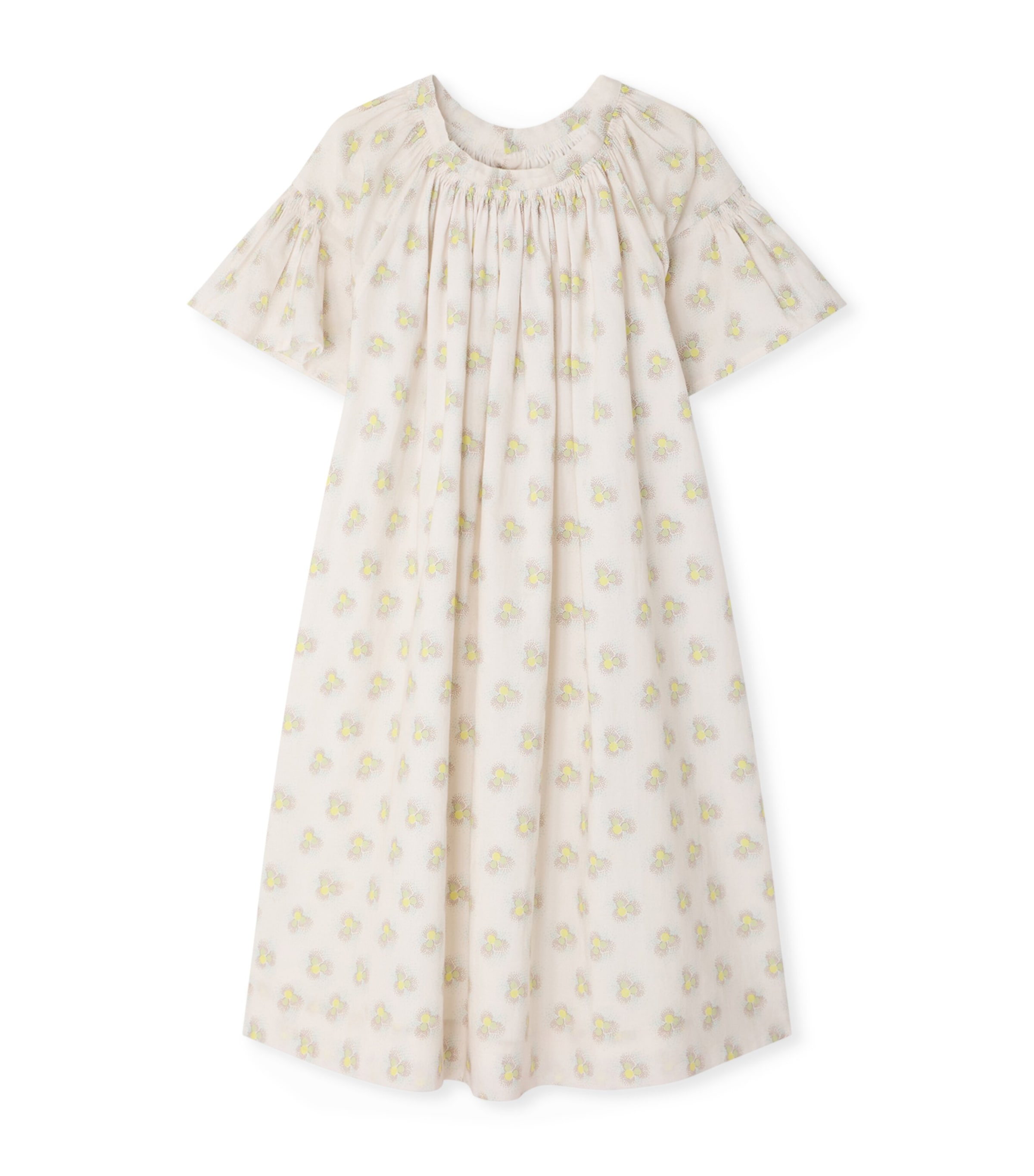 Bonpoint Cotton Floral Dress (10-14 Years) Imp Anis Image 1