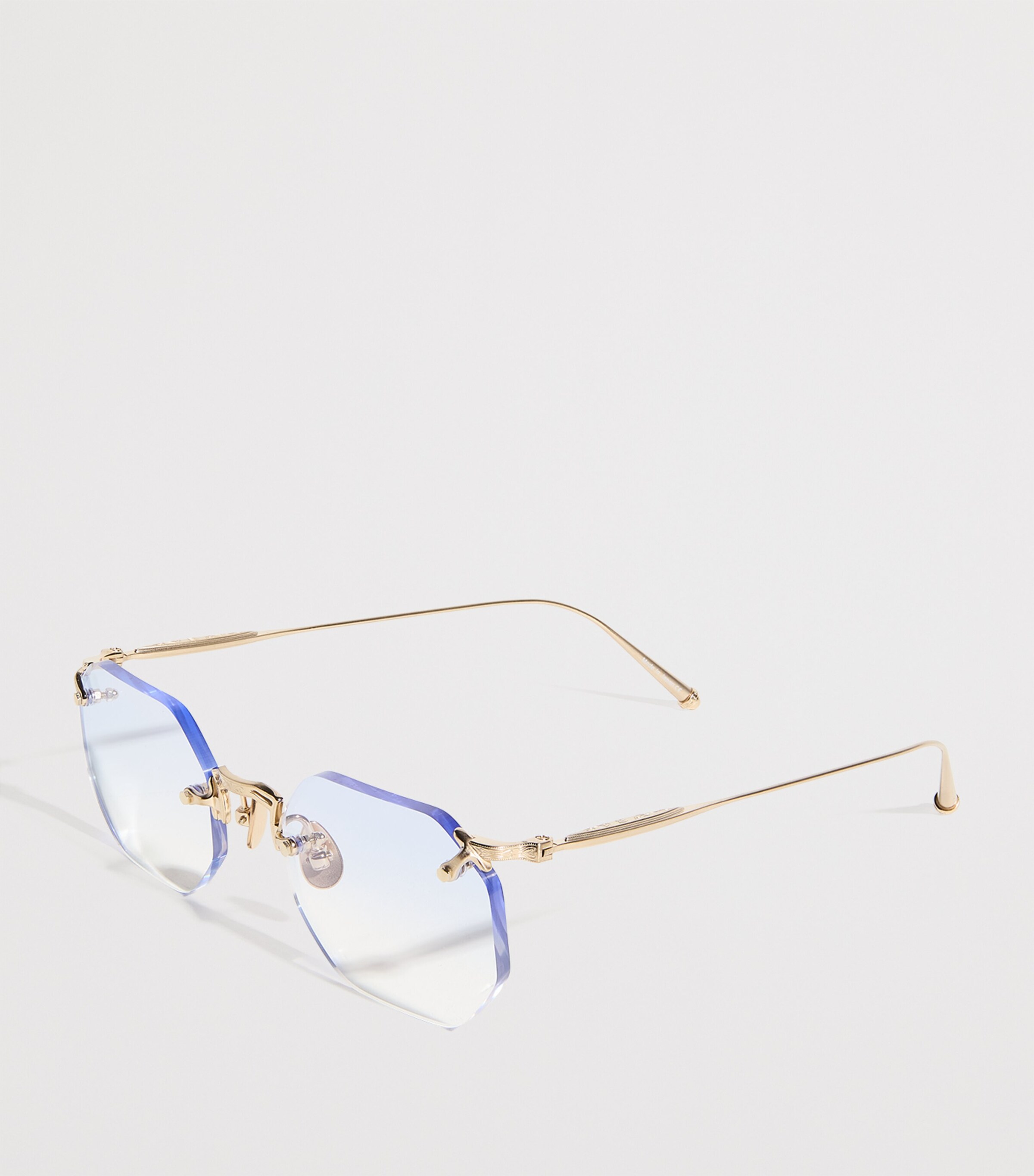 Titanium M3086 Octagonal Sunglasses CAFï¿½ BLUE GRADIENT Image 2