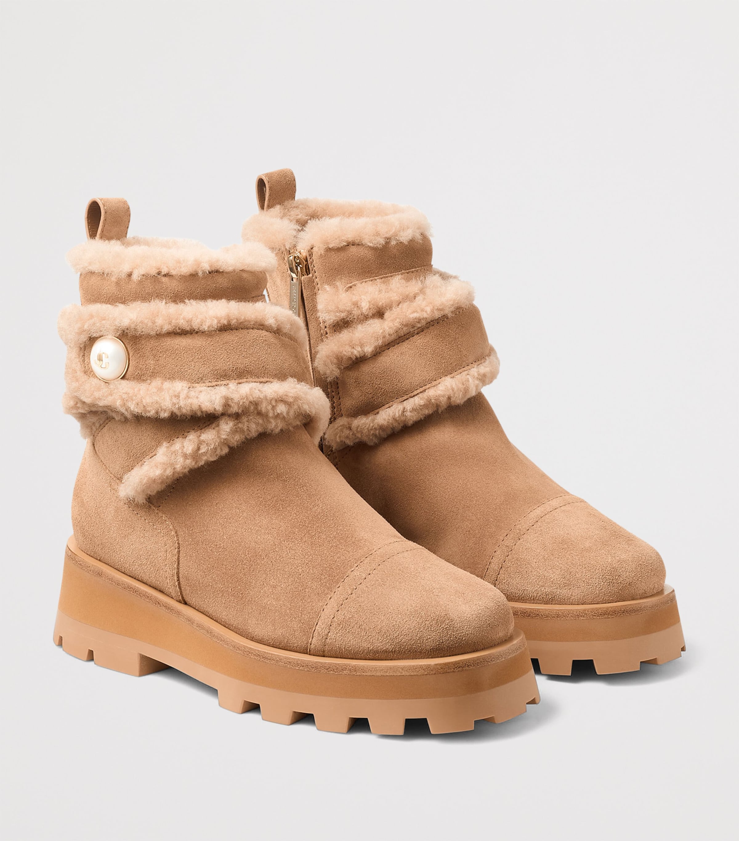 Meena Suede Shearling Boots TOFFEE/TOFFEE Image 5