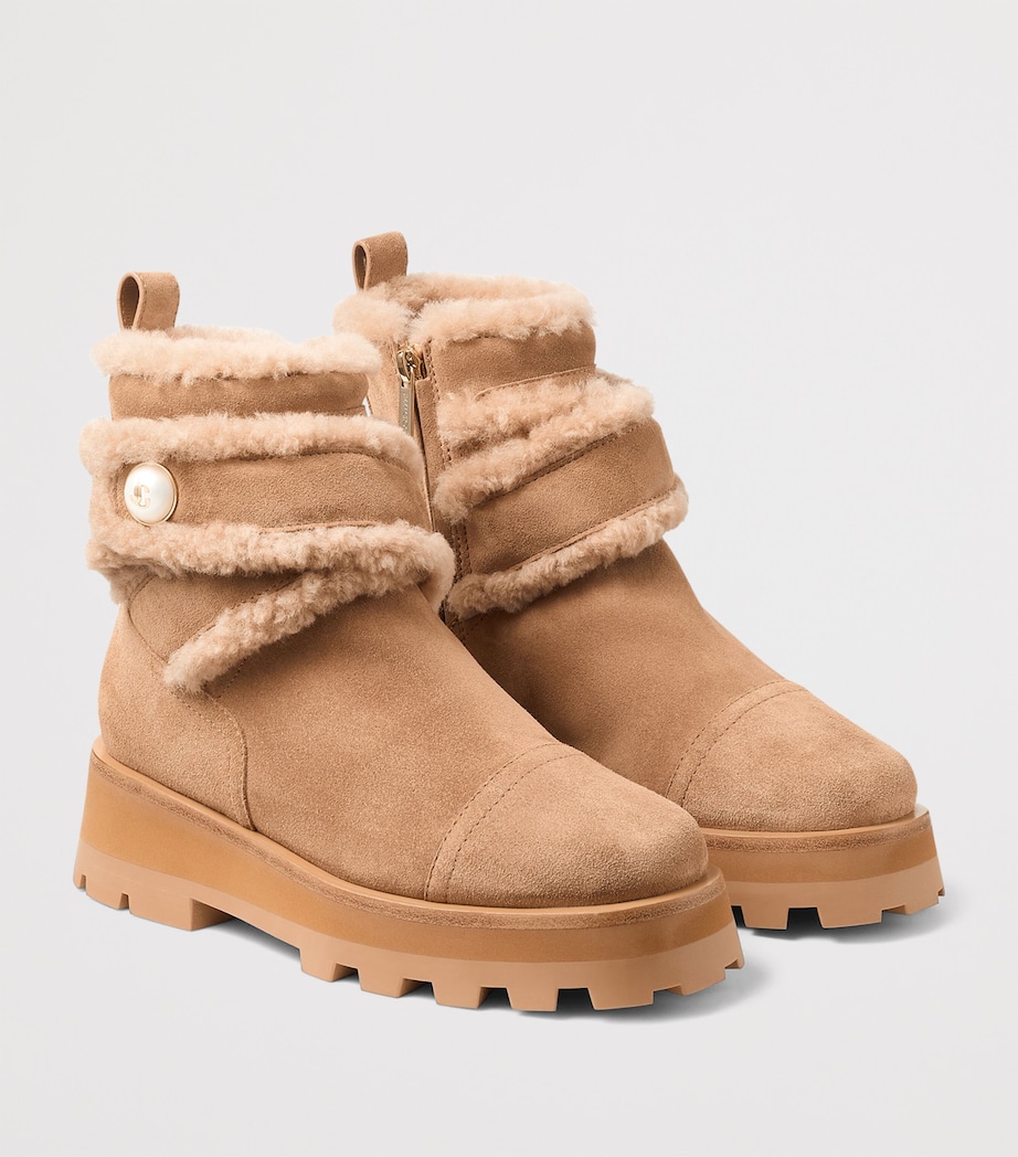 Meena Suede Shearling Boots TOFFEE/TOFFEE Image 4
