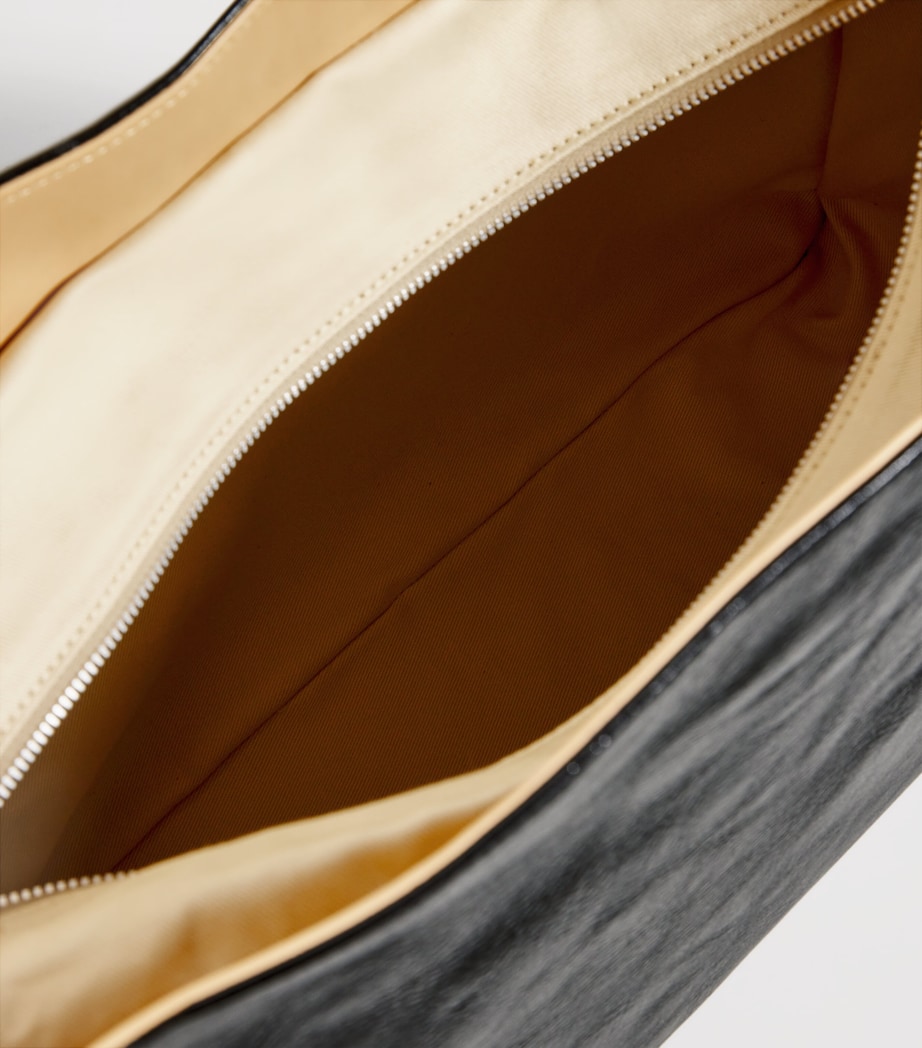 Leather Brick Bag DEEP BLACK LEATHER Image 4