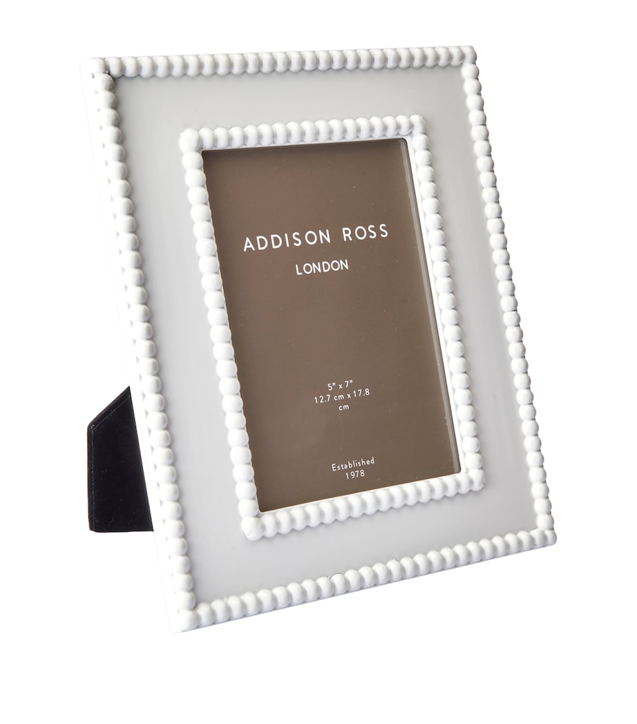 Addison Ross Lacquered Bobbin Photo Frame (5” x 7”) White Image 1