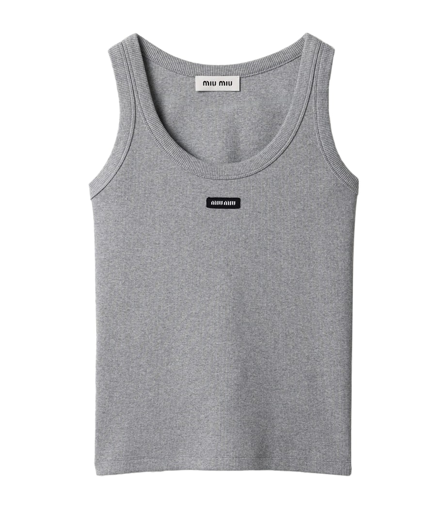 Miu Miu Womens Jersey Tank Top Image 1