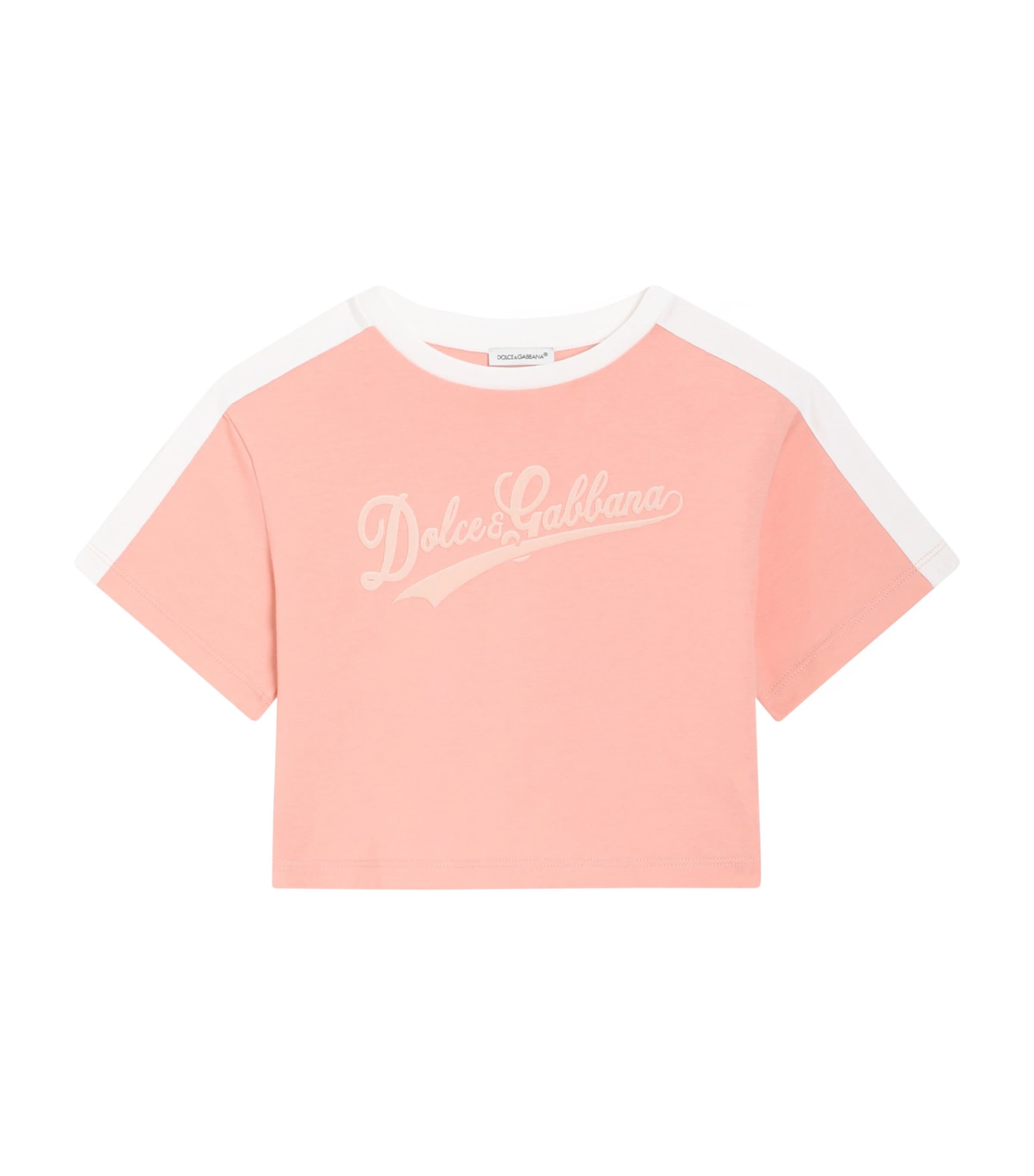 Dolce&Gabbana Kids Cotton Logo T-Shirt (8-12+ Years) Rose Image 1
