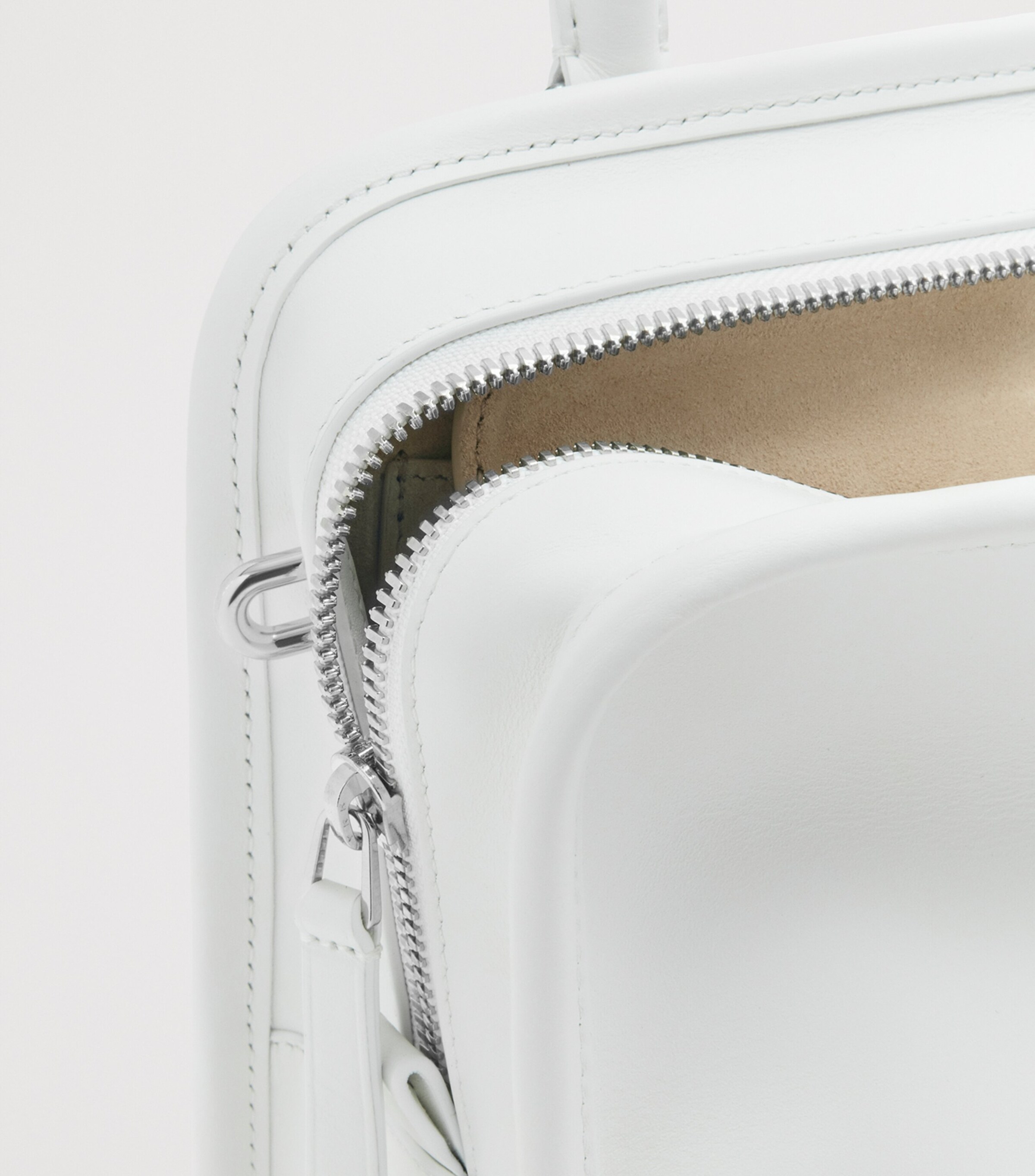 LOEWE Small Leather Amazona 180 Top-Handle Bag White Image 16