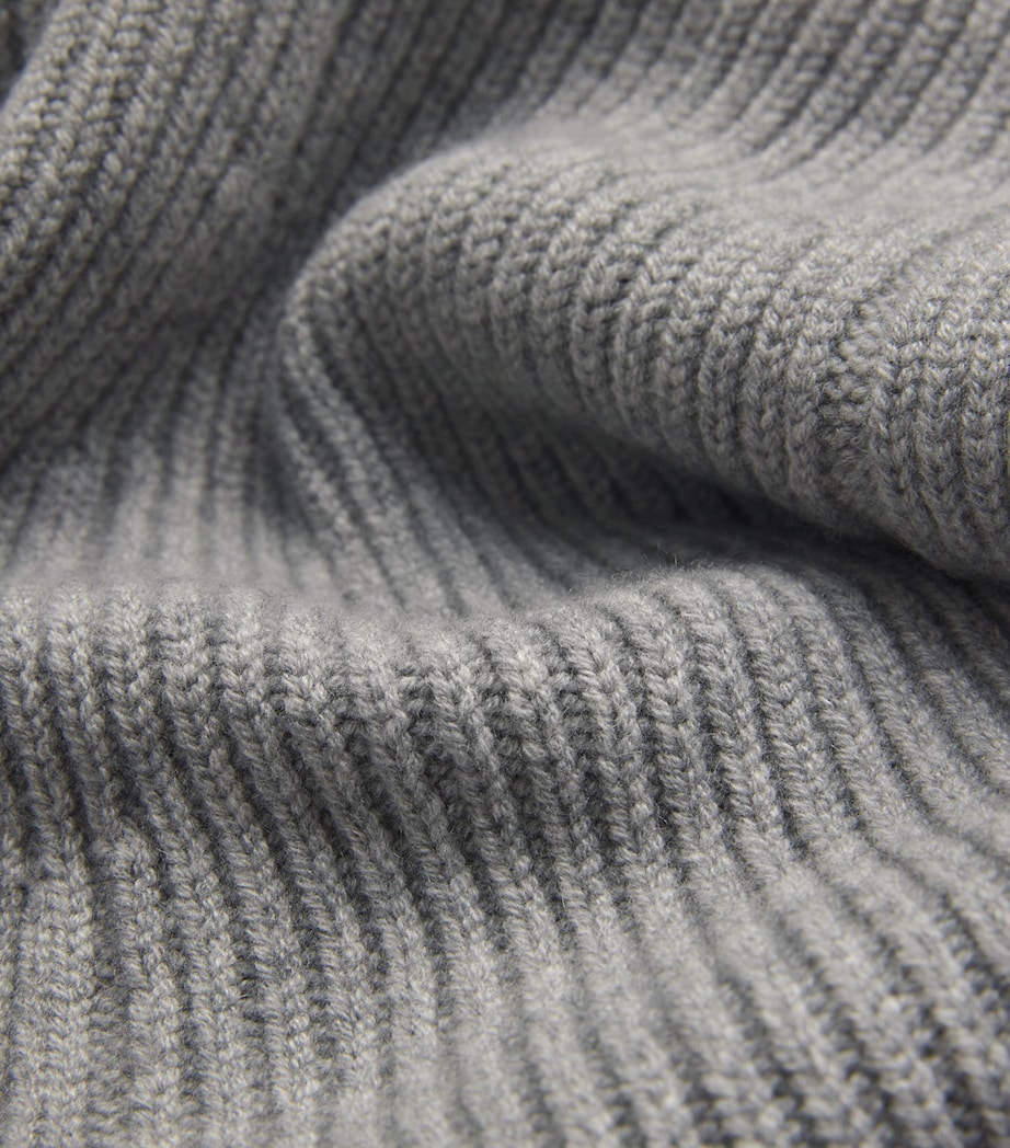 Cashmere-Blend Ribbed Midi Knitted Dress HA0308 LIGHT GREY Image 5