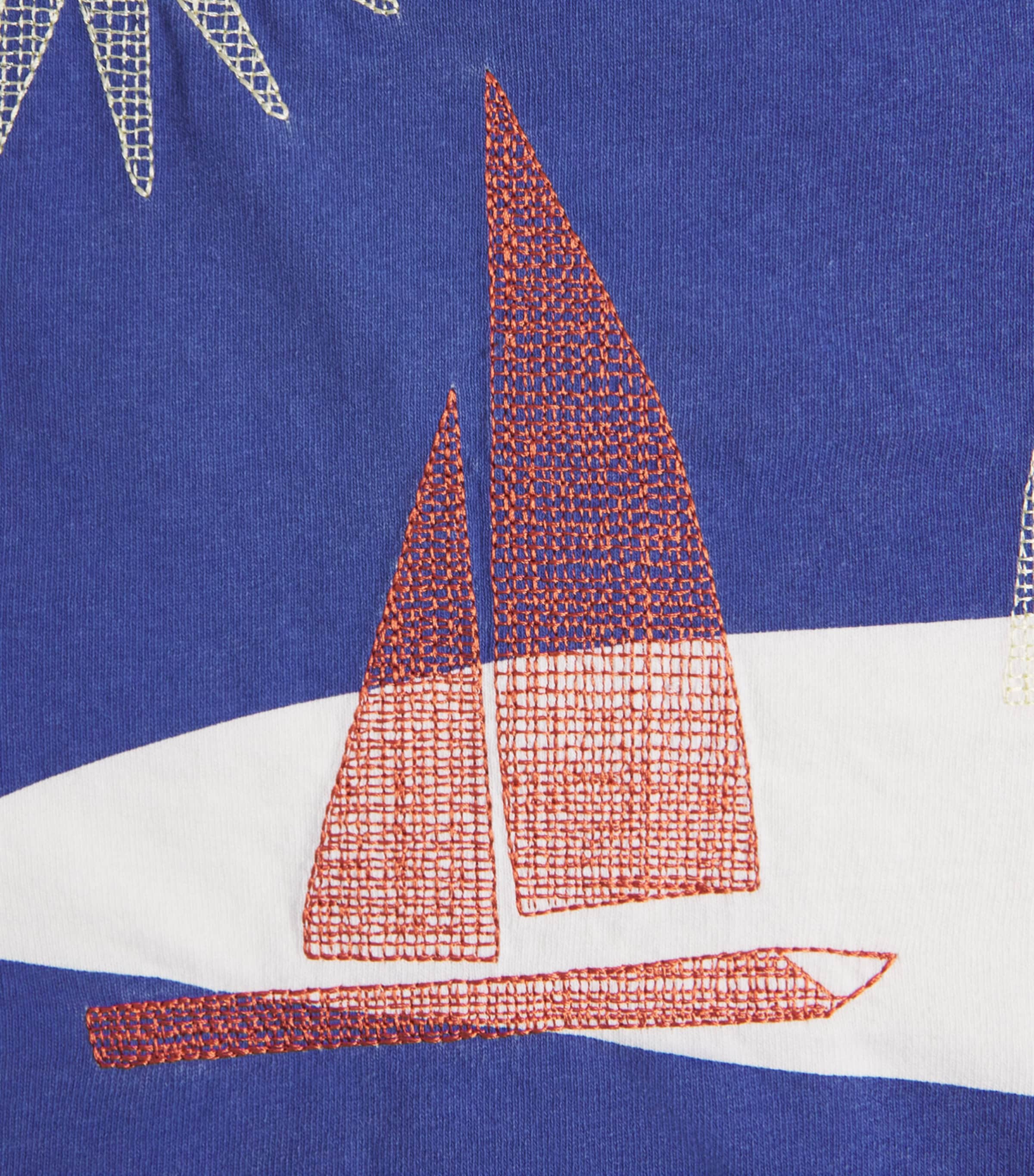 Wax London Mens Cotton Sailing Club Milton T-Shirt Off White Image 6