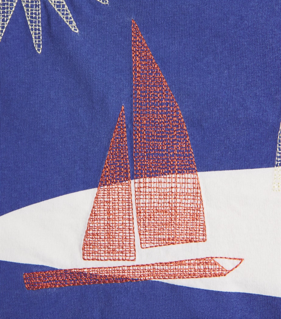Wax London Mens Cotton Sailing Club Milton T-Shirt Off White Image 6