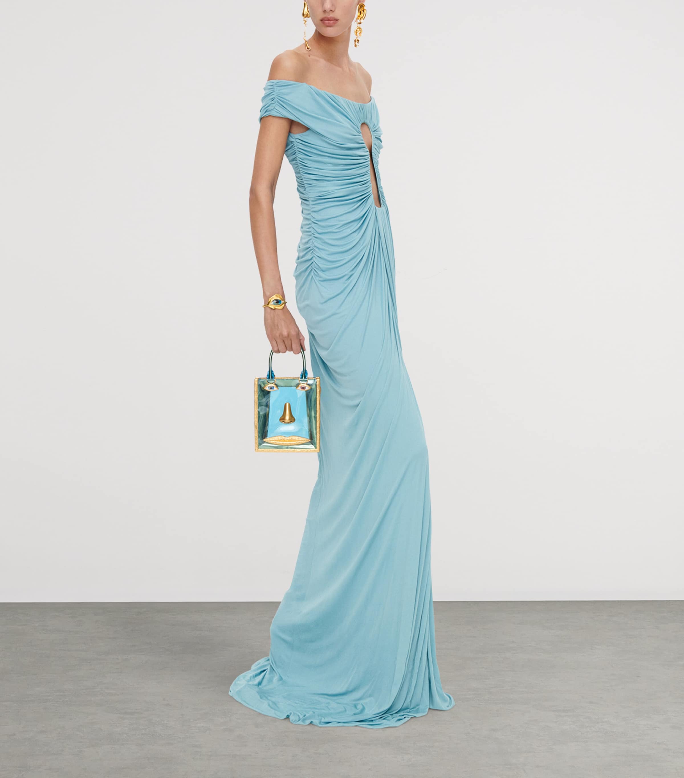 Keyhole Cut-Out Gown 702 LIGHT BLUE Image 4