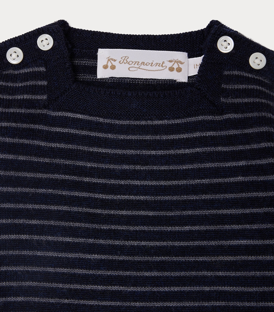 Wool Top and Trousers Set (1-18 Months) RA BLEU GRIS Image 3