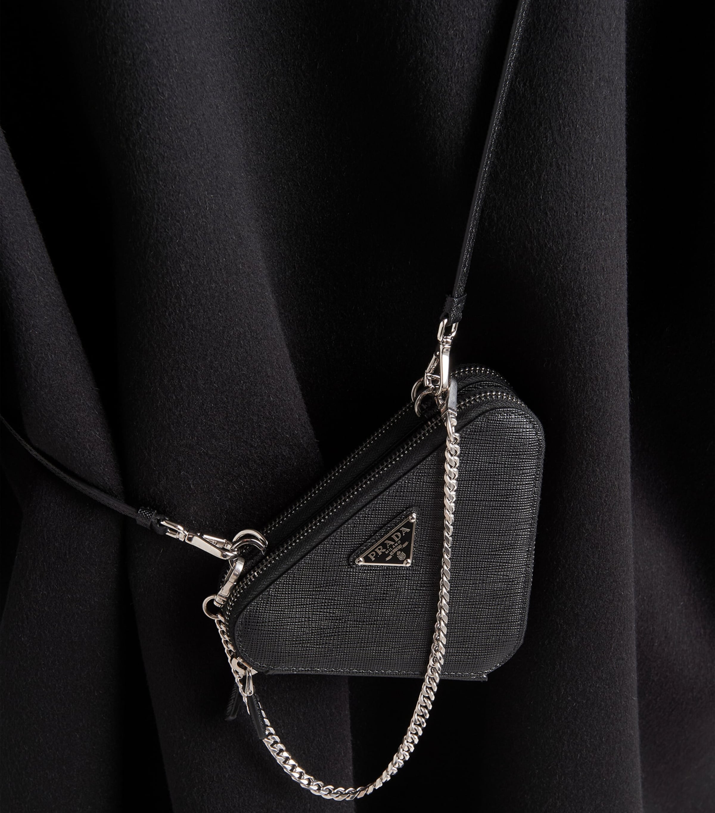 Mini Saffiano Leather Cross-Body Bag F0002 Image 6