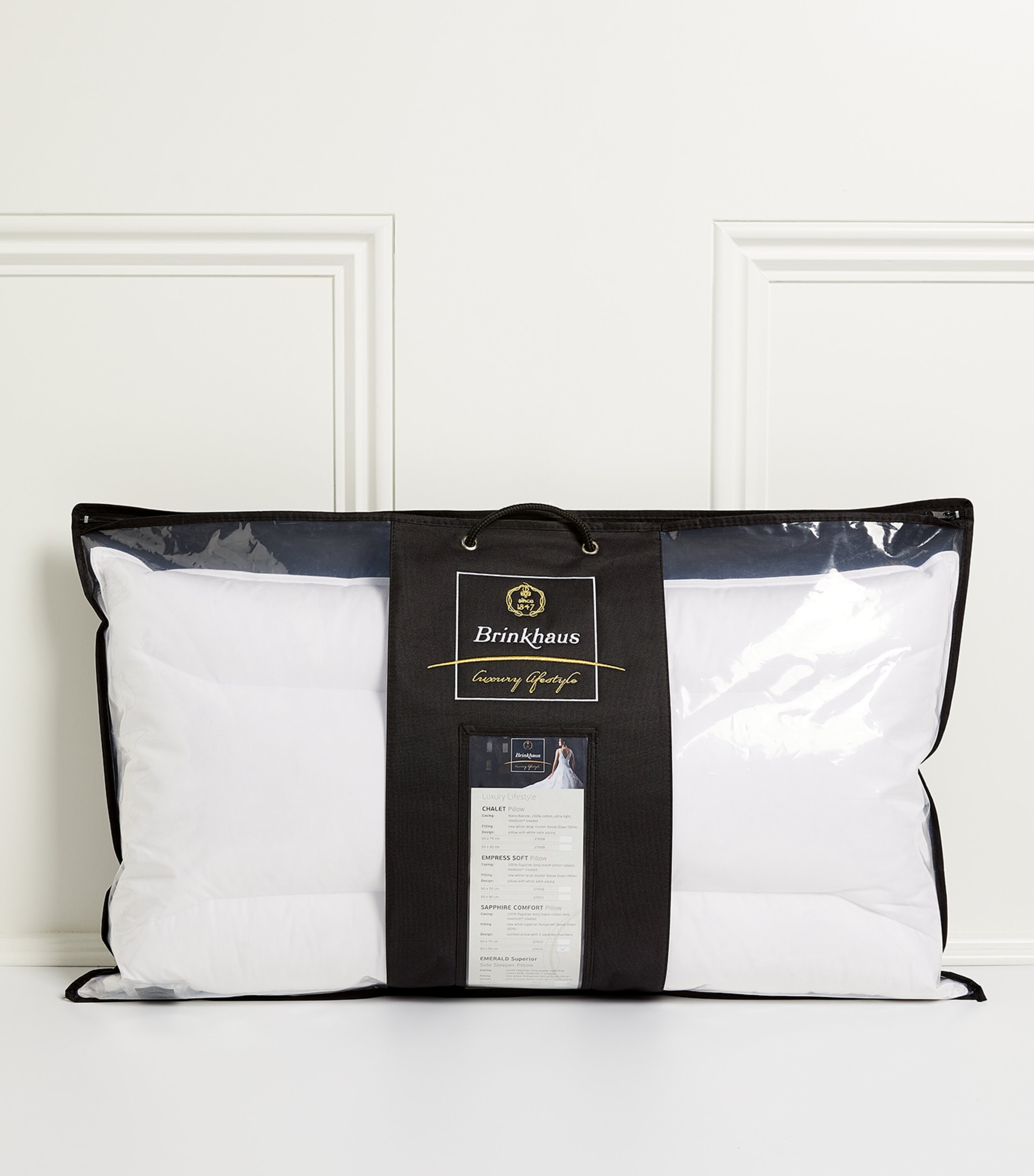 Brinkhaus Sapphire 90% Goose Down Pillow (50cm x 90cm) White Image 2