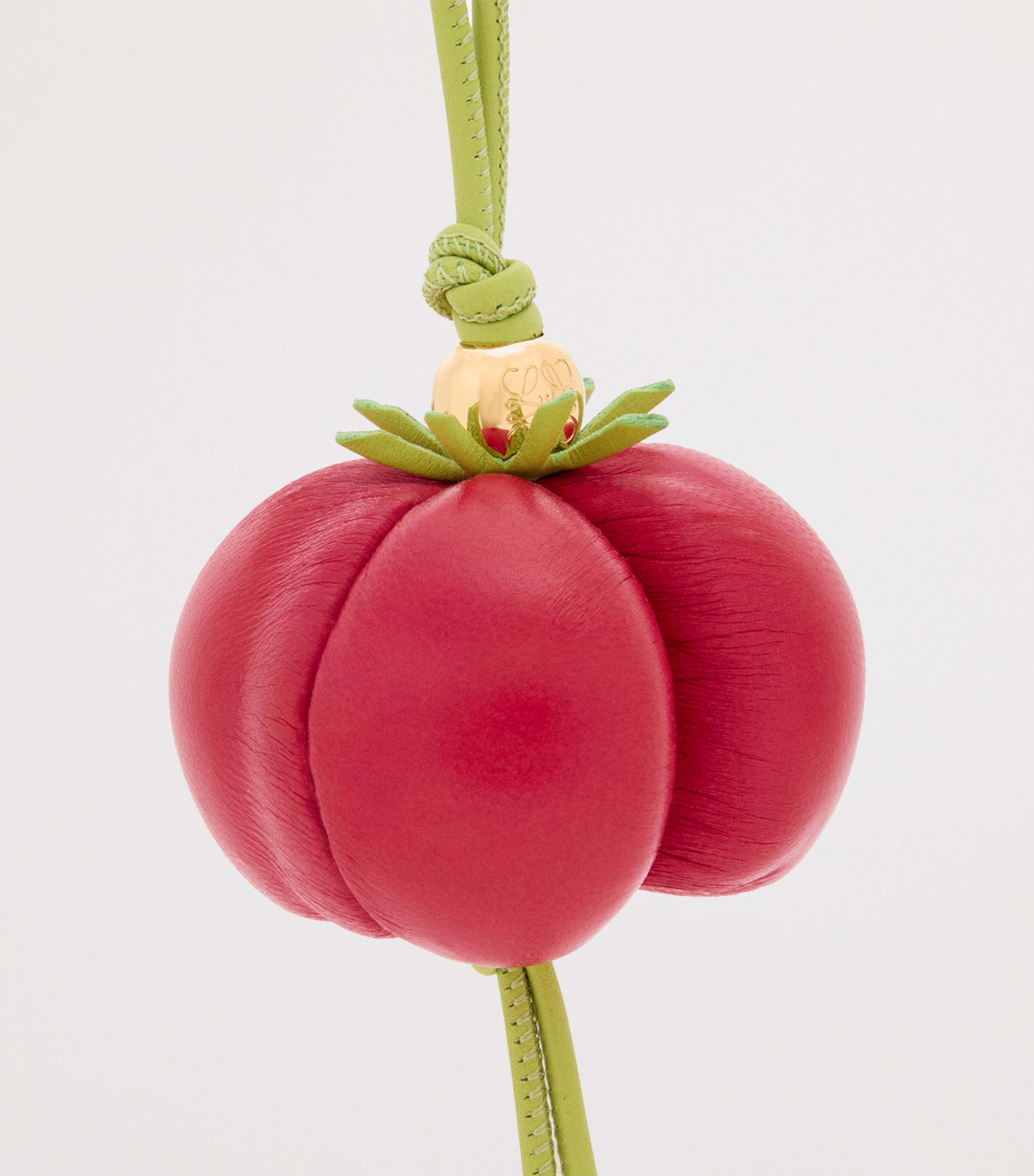 持つたびにときめく*LOEWE*トマトバッグチャーム Tomato vine charm in classic calfskin Red - LOEWE