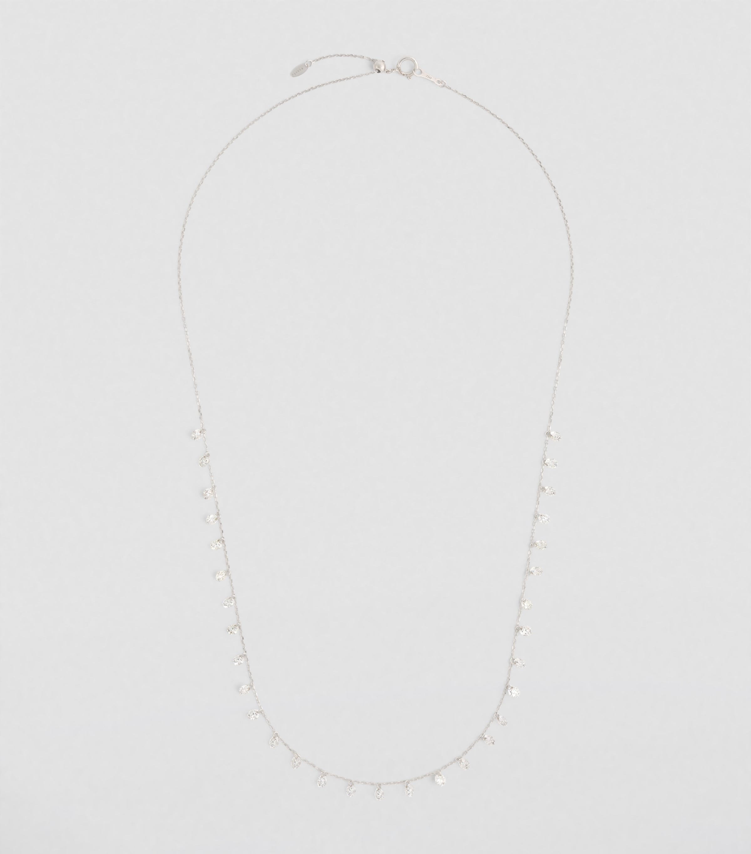 White Gold and Diamond 31-Stone Danaé Chain Necklace WHITE GOLD Image 2