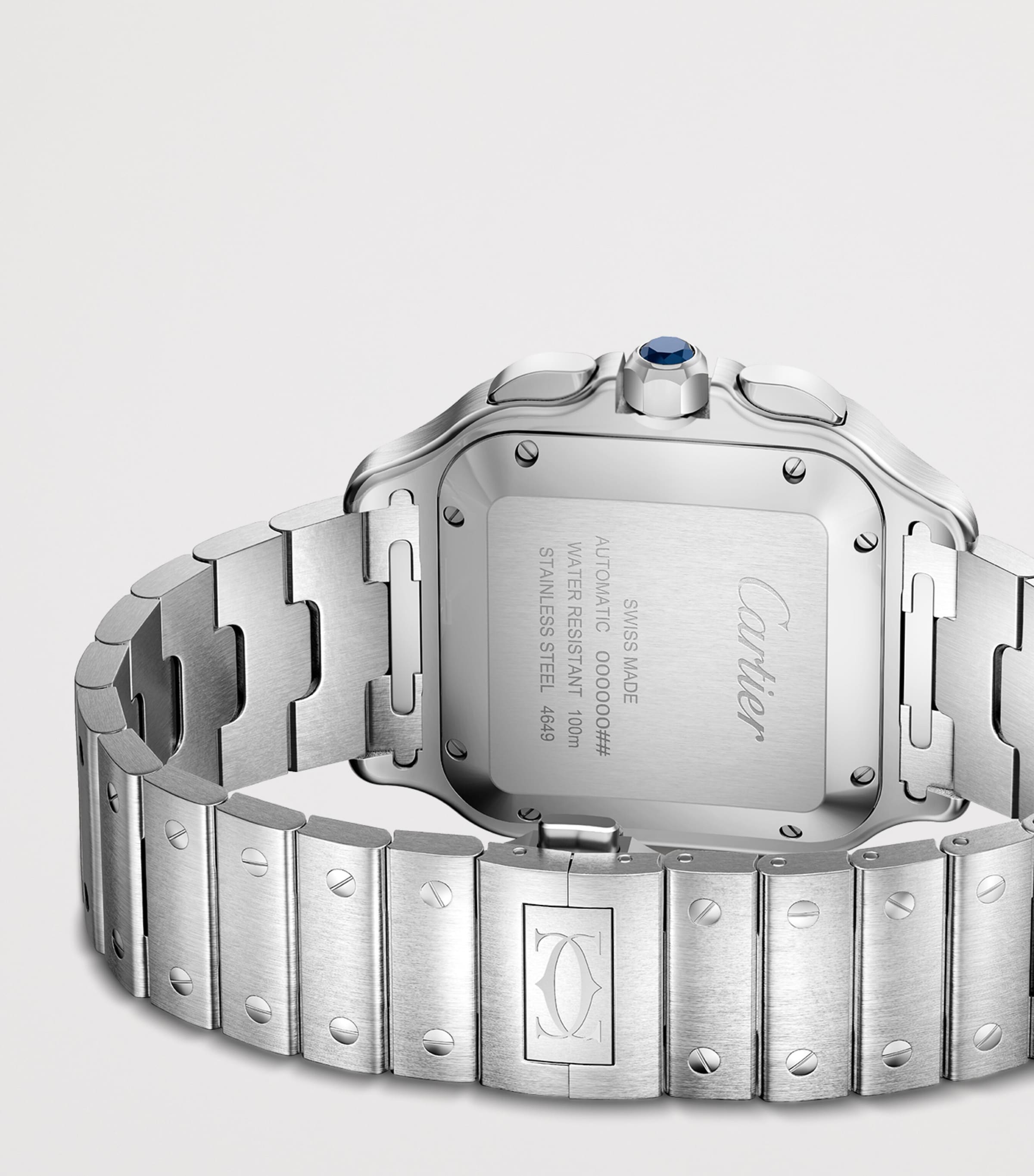 Cartier Large Stainless Steel Santos de Cartier Chronograph Watch 39.8mm Steel Image 5