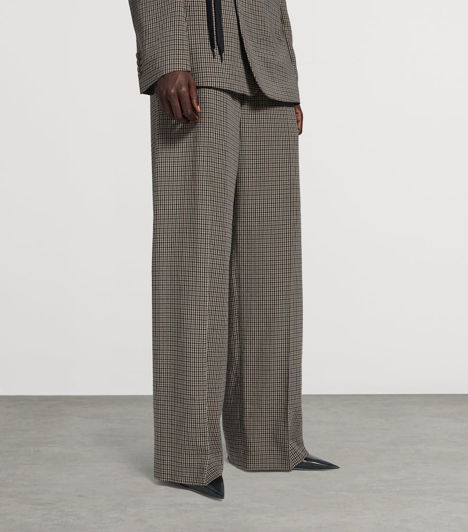 Check Wide-Leg Trousers 2866 Image 6