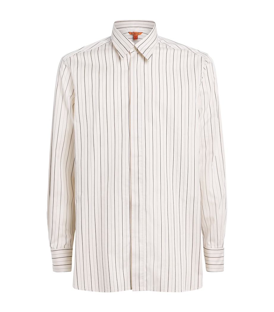 Barena Mens Cotton Stripe Shirt Uni Unico Image 1