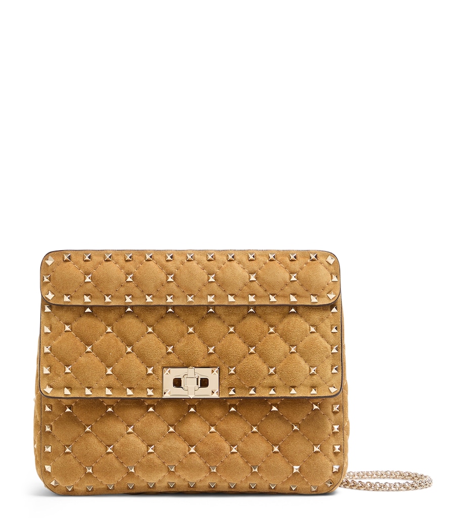 Valentino Garavani Medium Suede Rockstud Spike Shoulder Bag Rdx Image 1