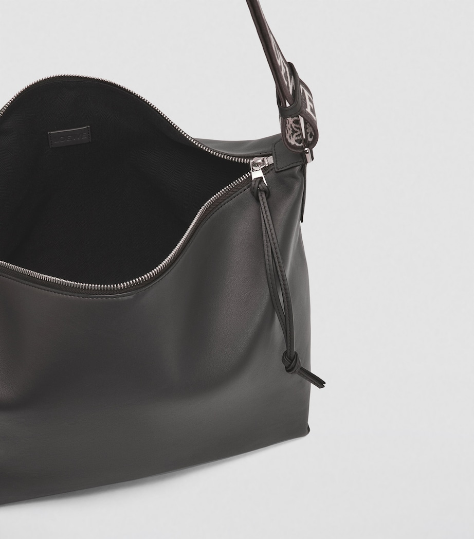 Leather Cubi Cross-Body Bag DARK GREY Image 3