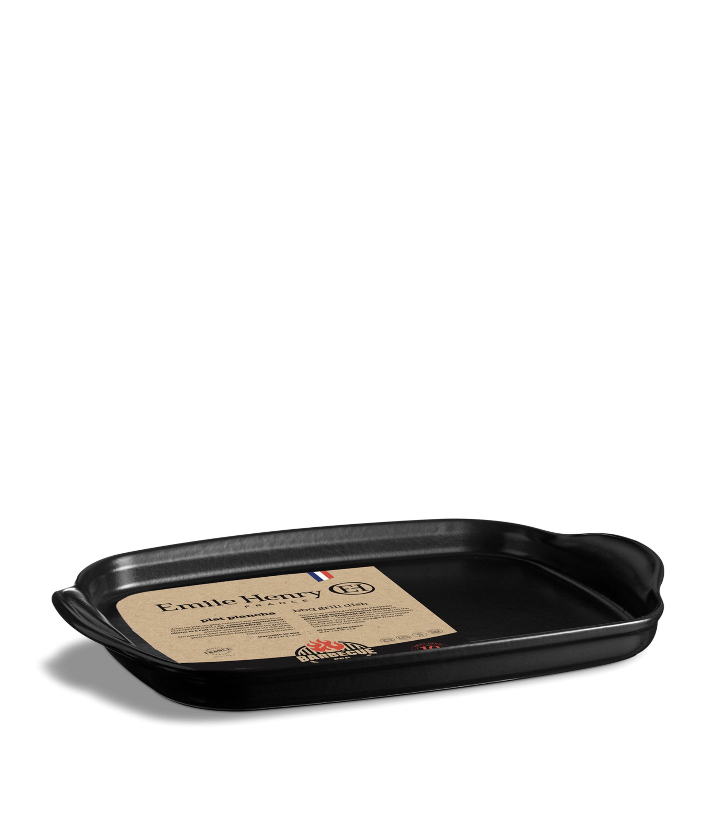 Emile Henry Ceramic BBQ Grill Dish (42cm) Black Image 4