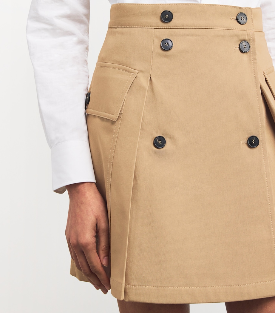 Cotton Mini Skirt BEIGE Image 6