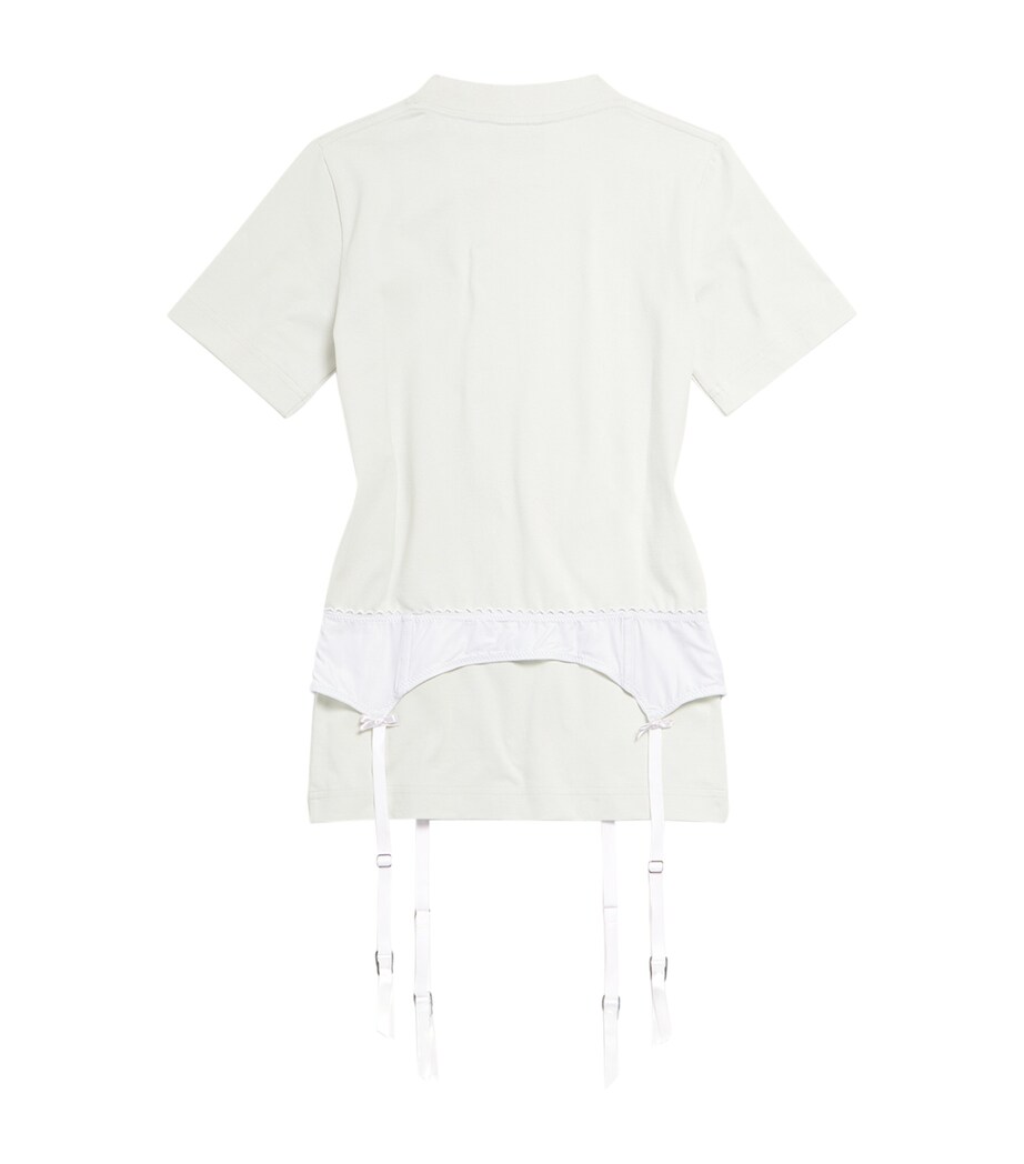 Balenciaga Womens Stretch-Cotton Lingerie T-Shirt Image 2