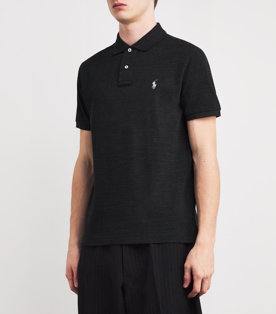 Cotton Mesh Custom-Fit Polo Shirt DK GREY Image 3