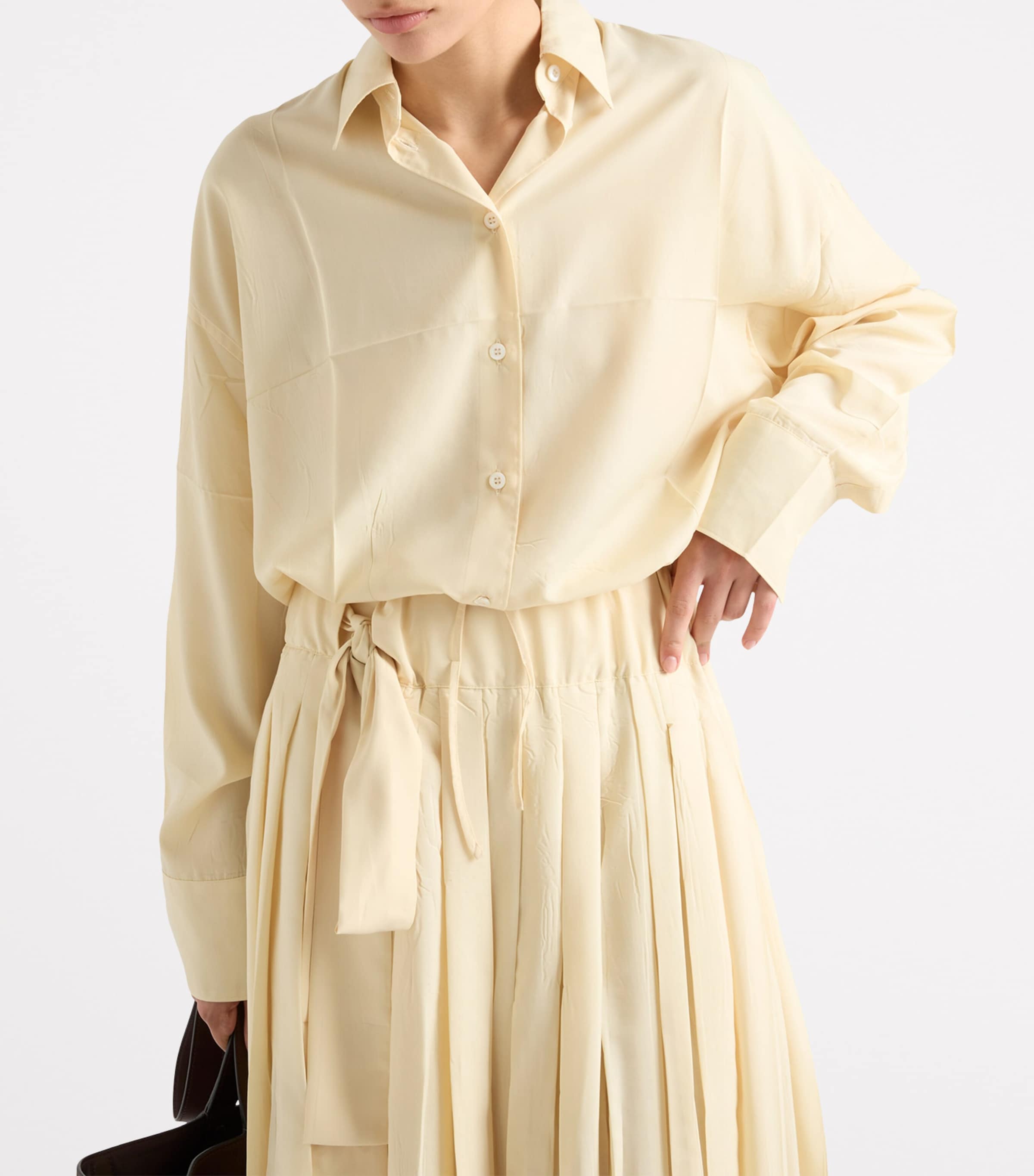 Technical Canvas Oversized Shirt F0061 Image 3