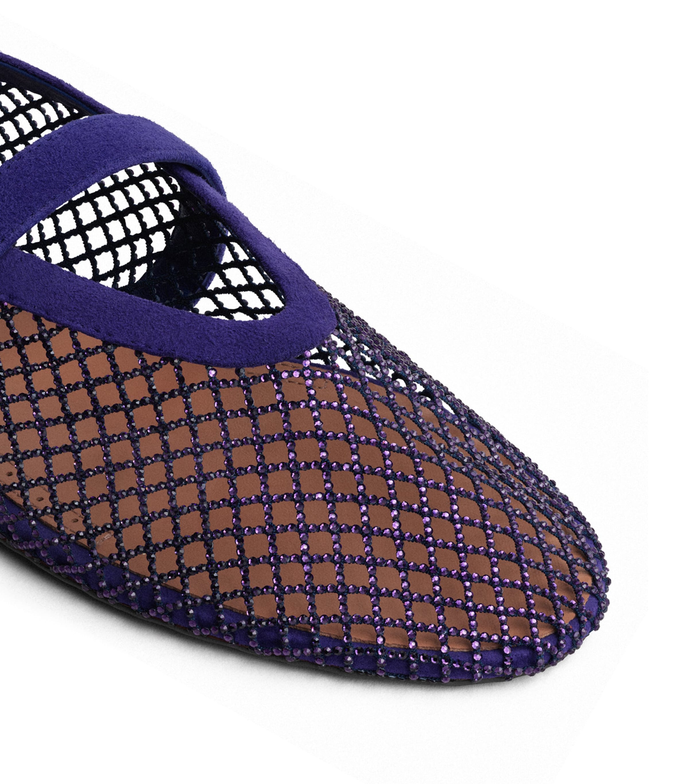 Alaïa Mesh Ballet Flats Iris Purple Image 4