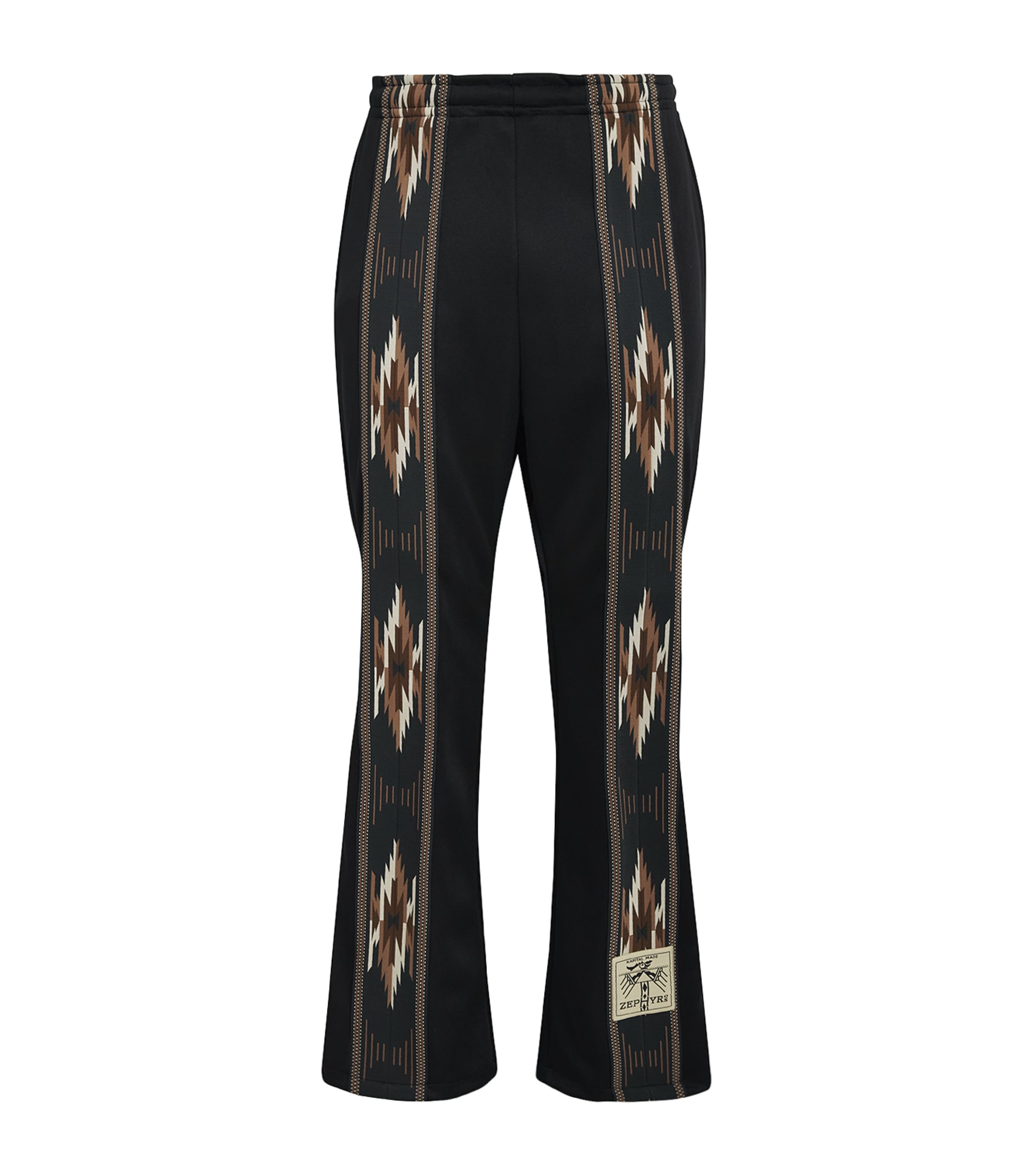 Geometric Track Pants BLACK Image 1