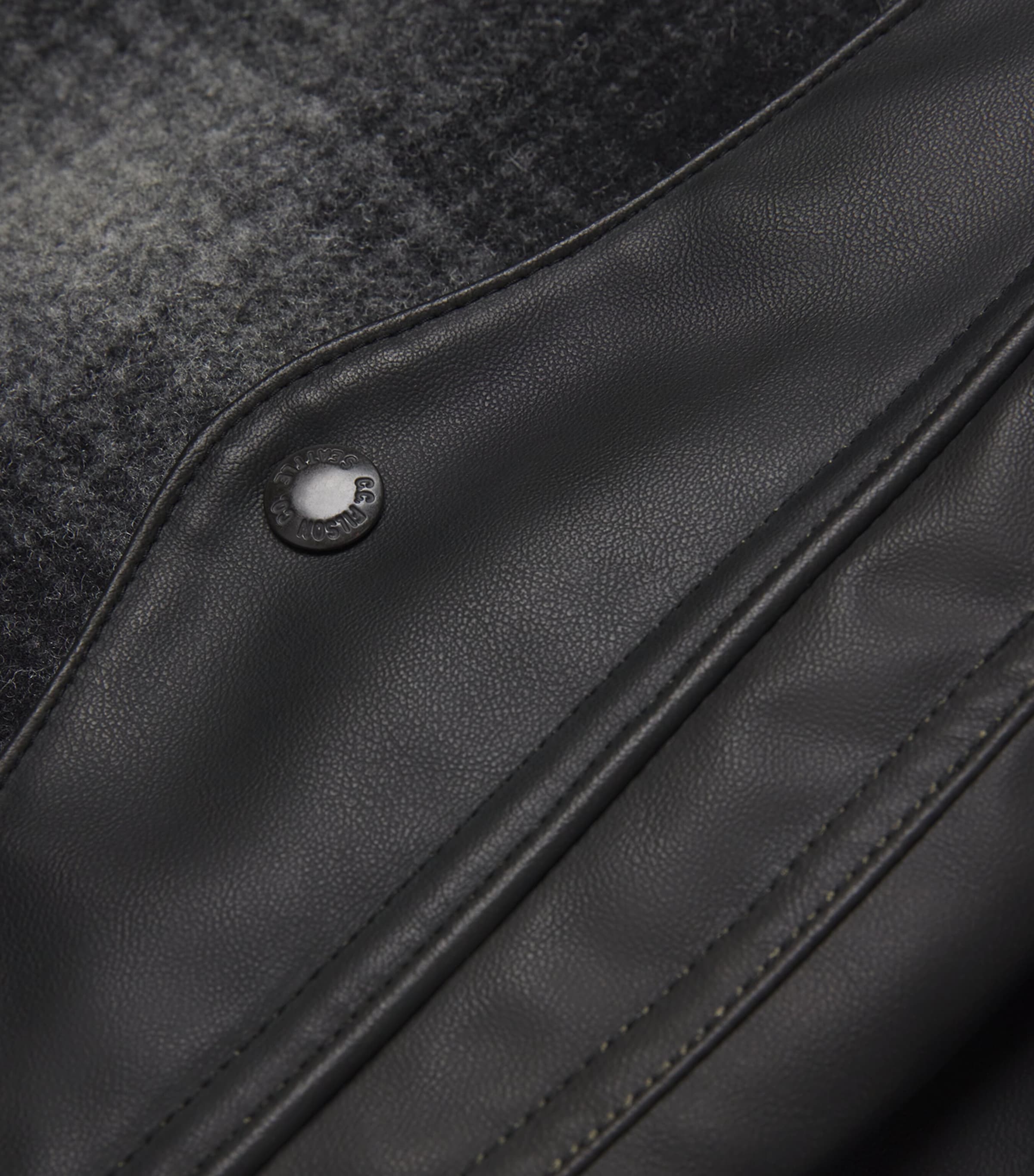 x Filson Faux Leather Jacket BLACK X BLK/GRY Image 5
