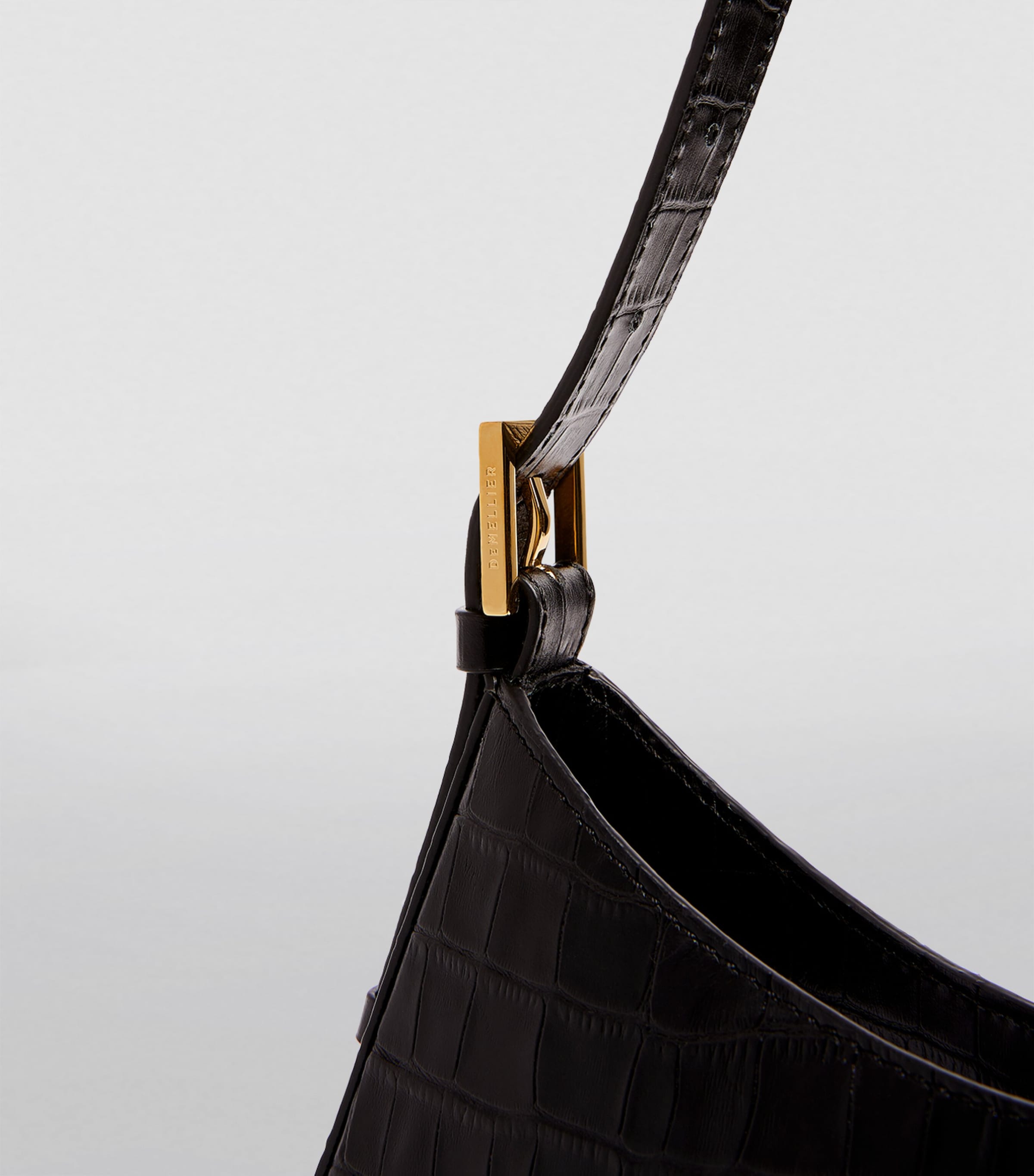■DEMELLIER■Tokyo クロコダイル風レザーショルダーバッグ Demellier Leather Croc-Effect Tokyo Shoulder Bag | Harrods US