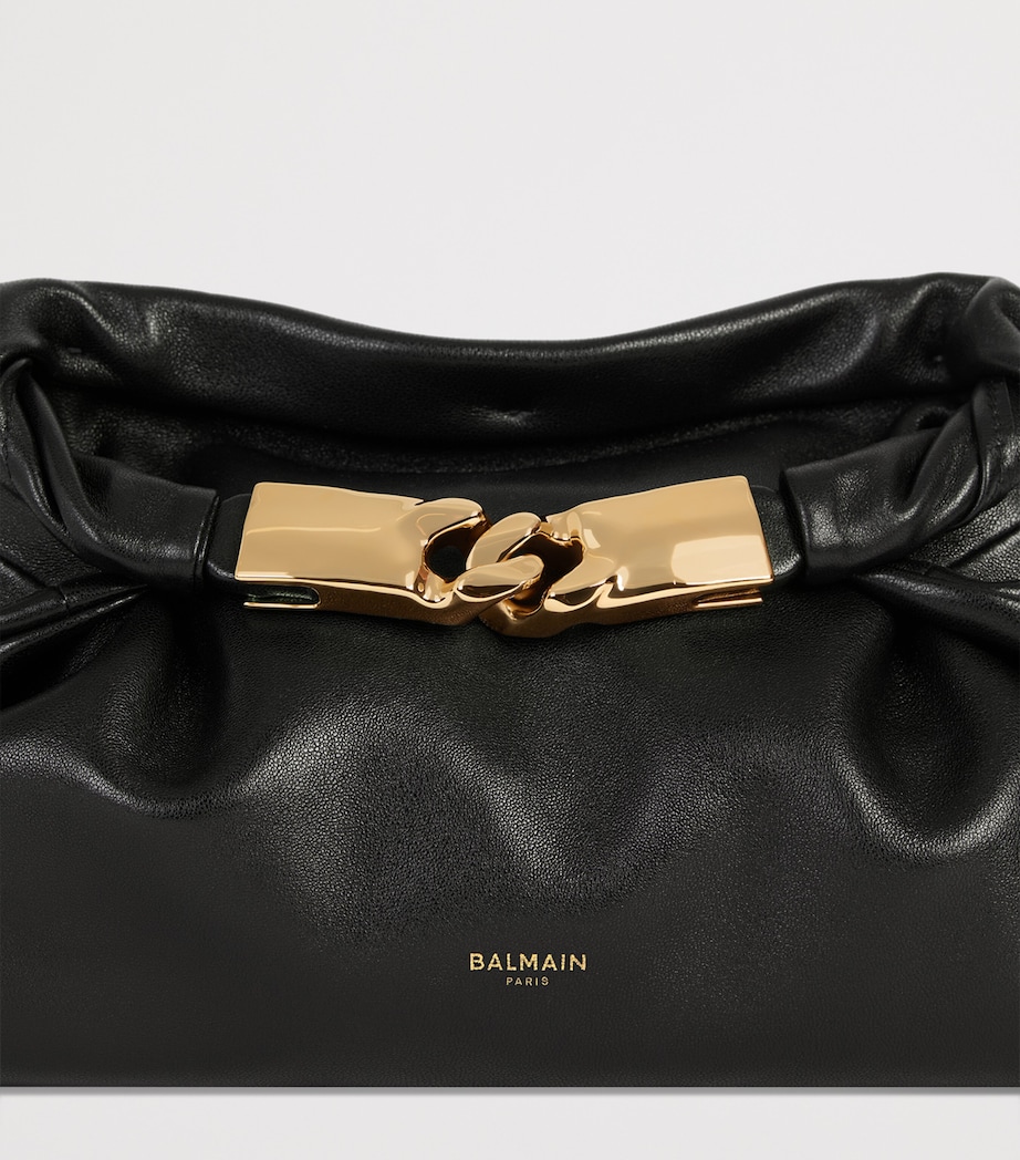 Balmain Small Lambskin Dinner at 8 Shoulder Bag Noir Image 8