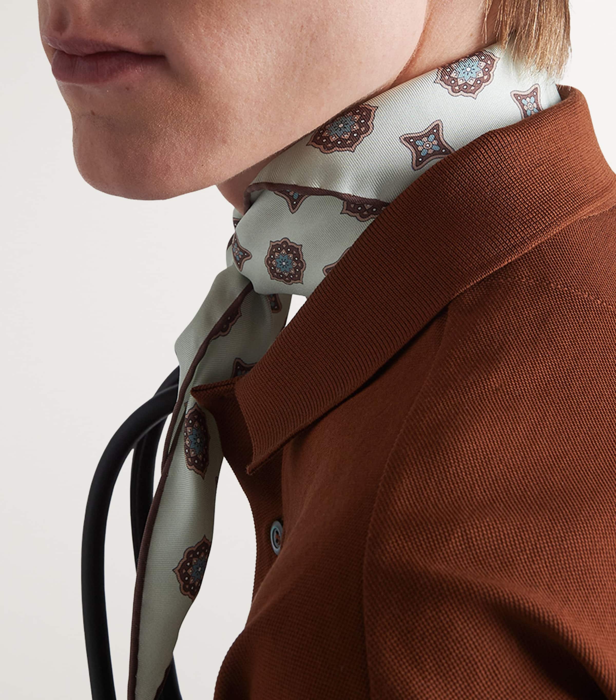 【関税&送料込】Prada Sand Cotton Polo Dress Prada Stretch Cotton Polo Shirt with Nylon Details | Saks