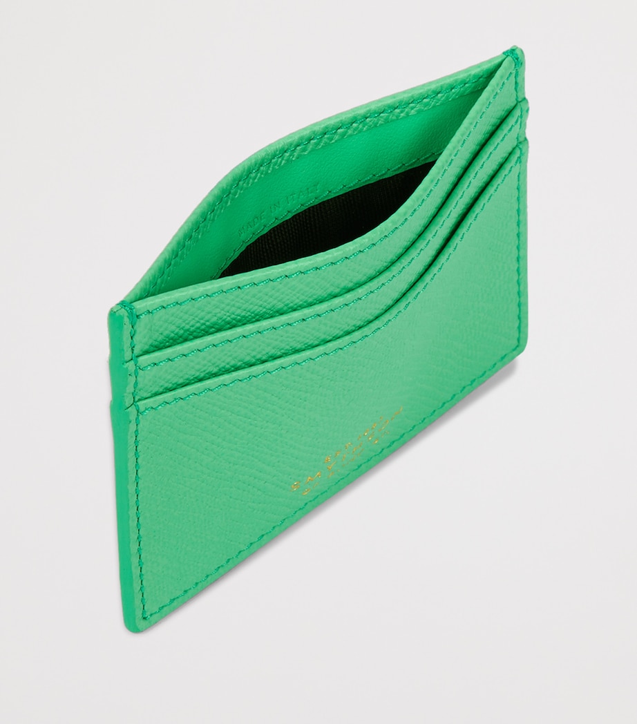 Smythson Leather Panama Card Holder Shamrock Image 2