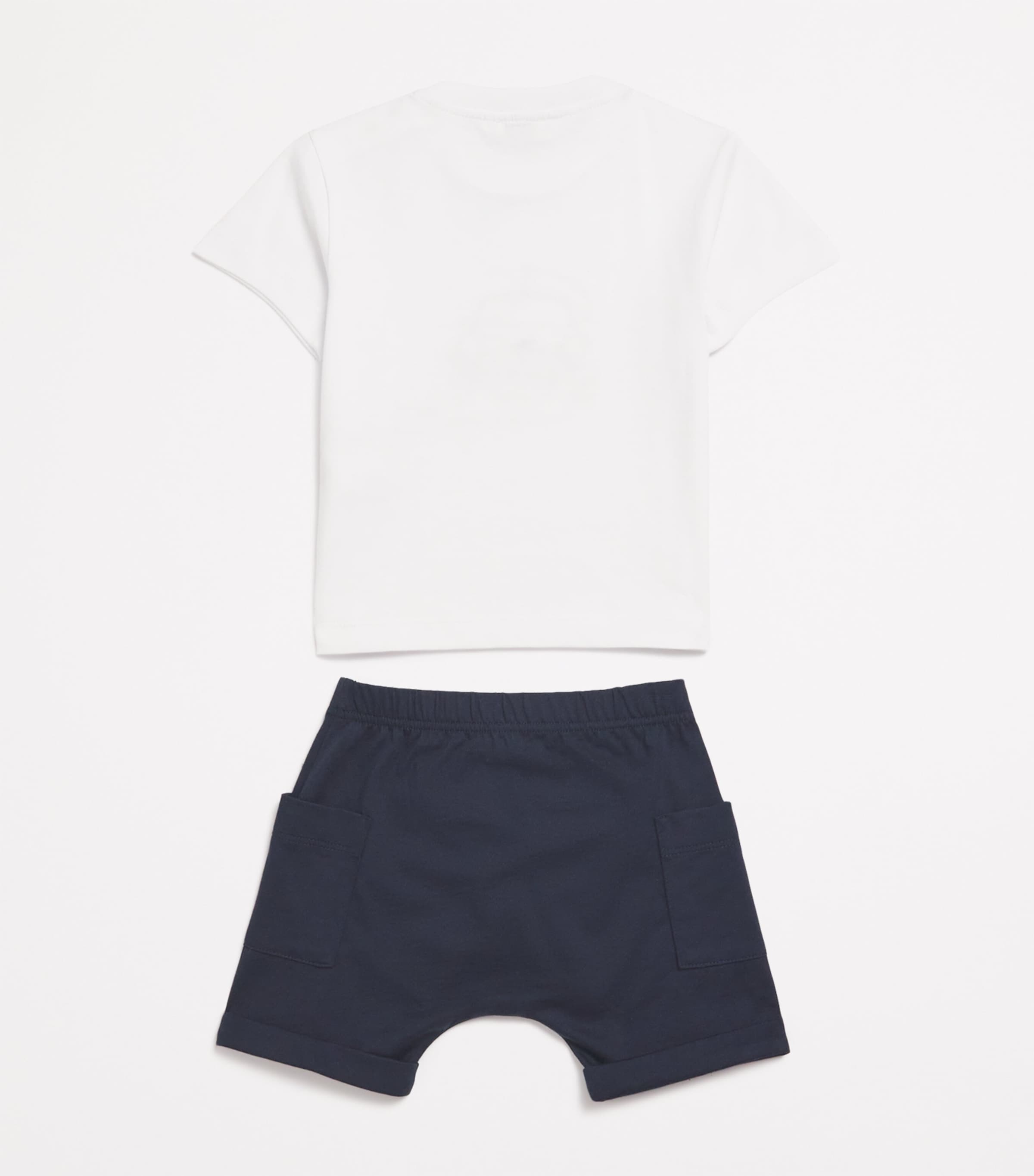 Il Gufo Cotton Car T-Shirt and Shorts Set (6-36 Months) Blue Image 3