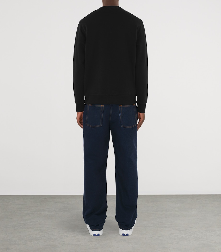 Cotton Logo Sweatshirt BLACK Image 4