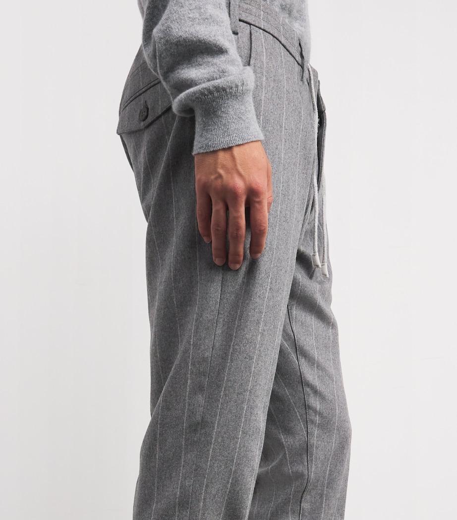 Pinstripe Tailored Trousers GRIGIO MEDIO MELANGE Image 6