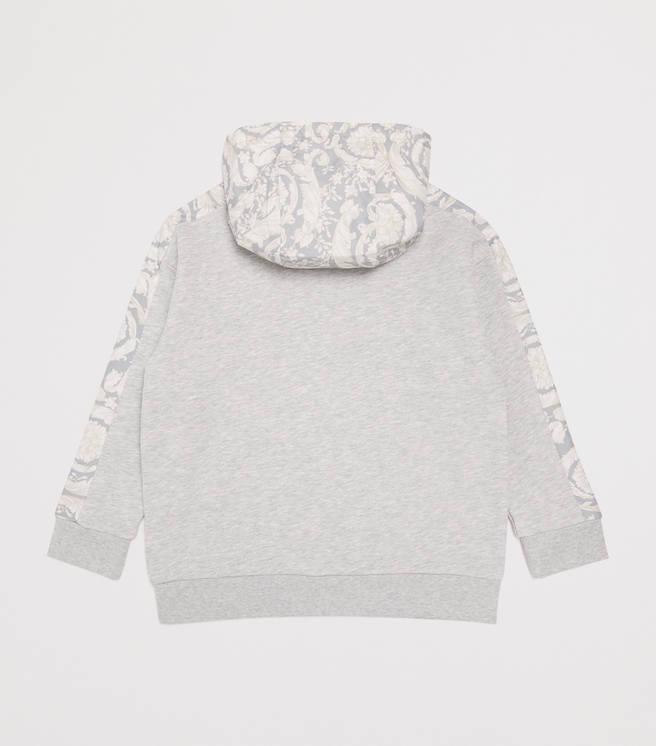 Cotton Barocco Print Hoodie (6-14 Years) 2EU80LHT GRY MLG+CCR Image 2
