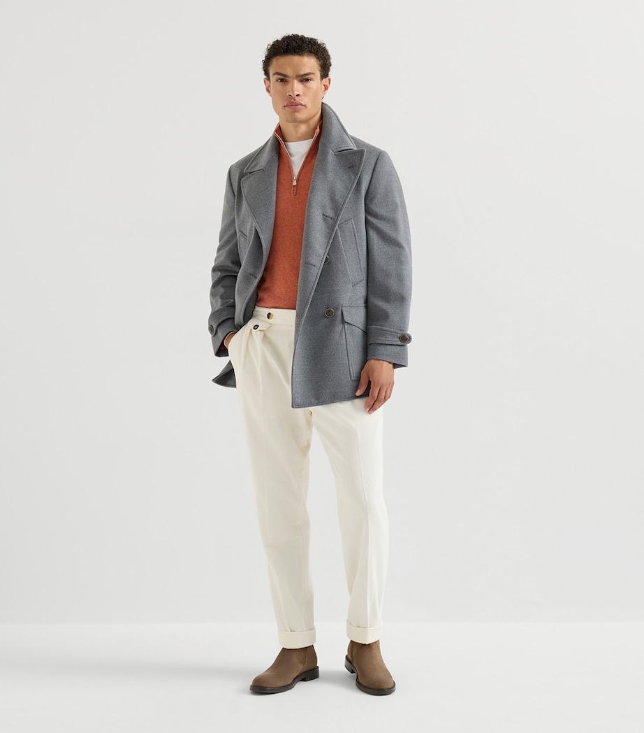 Brunello Cucinelli Mens Cashmere Quarter-Zip Sweater Image 5