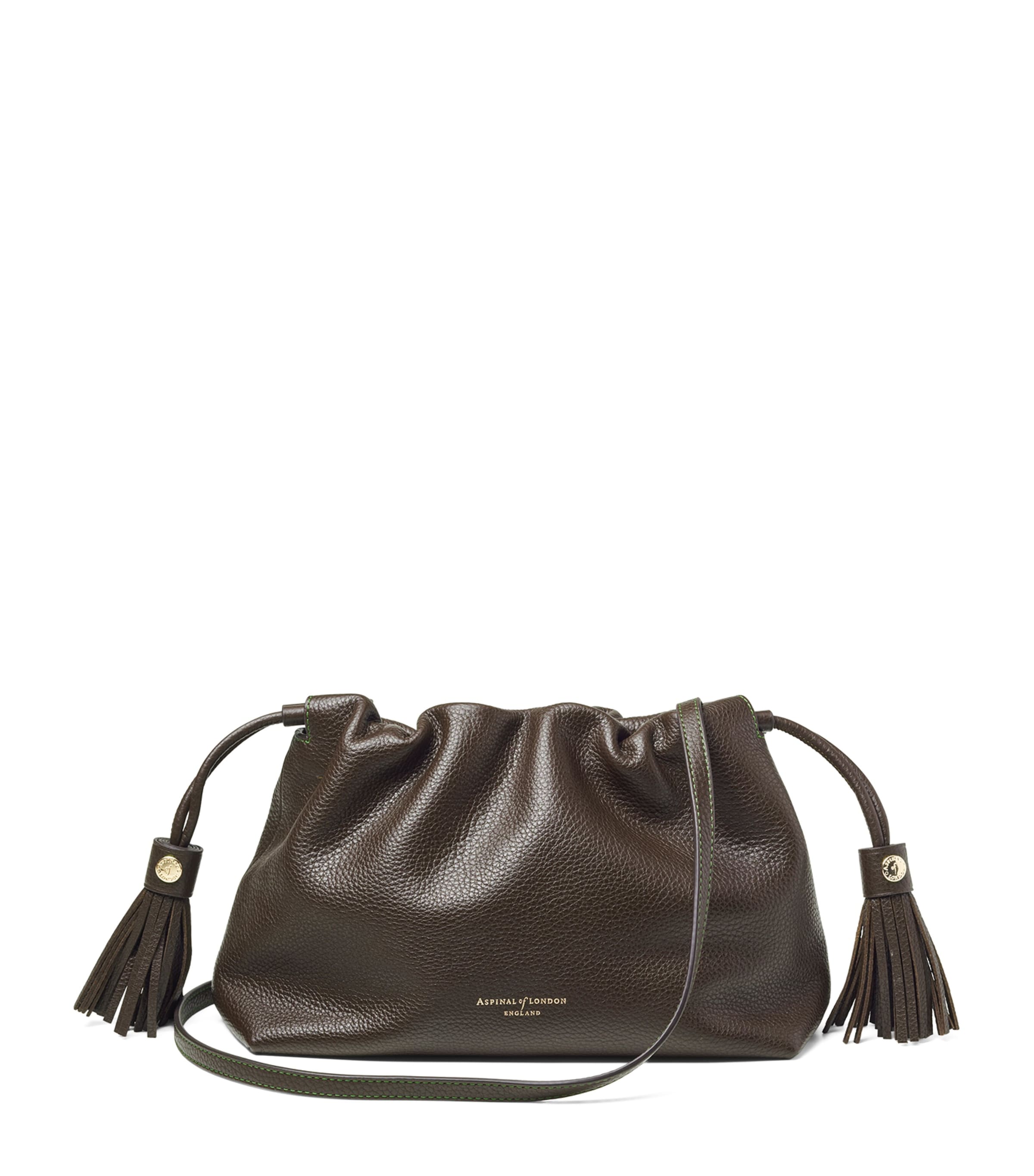Aspinal Of London Leather East West Hudson Cross-body Bag In Brown