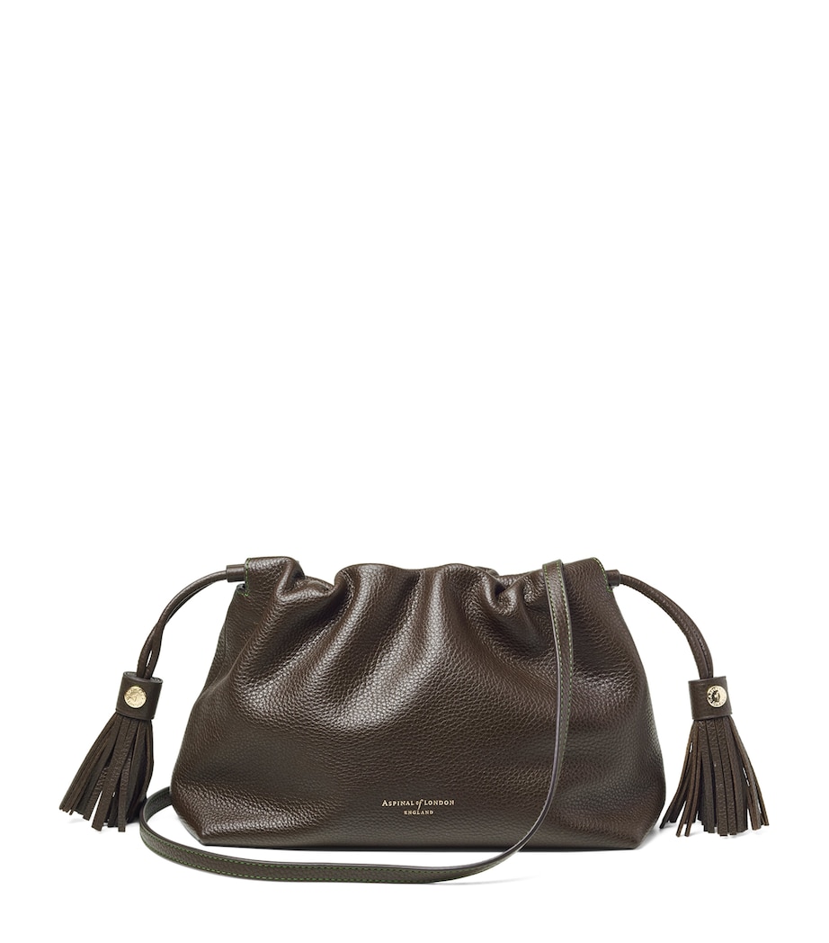Leather East West Hudson Cross-Body Bag DARKBROWN Image 1