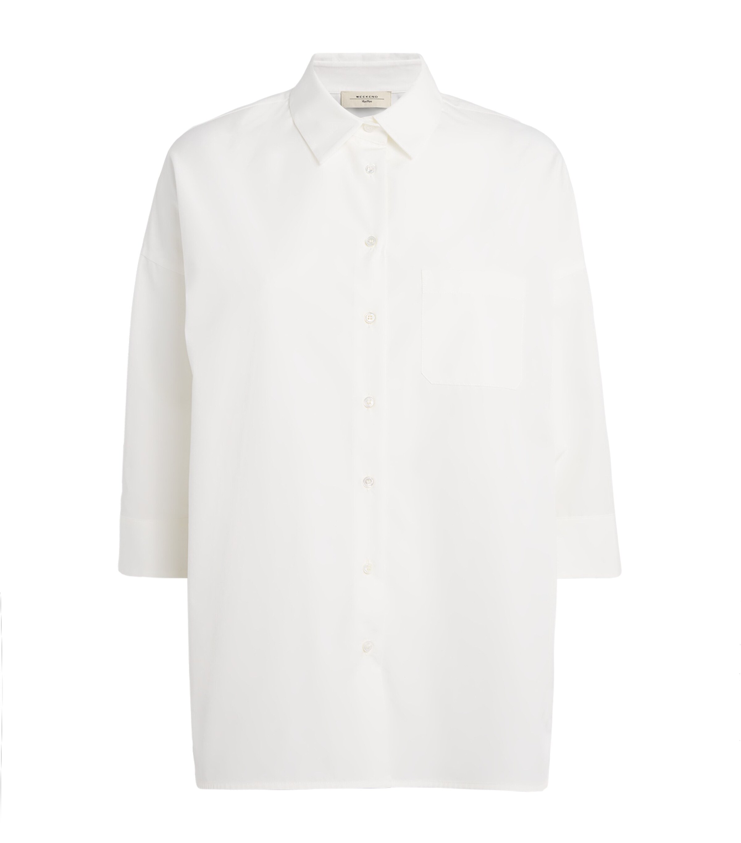 Weekend Max Mara Cotton Poplin Flared Shirt | Women Clothing | Tops | Workwear | Designers | Weekend Max Mara