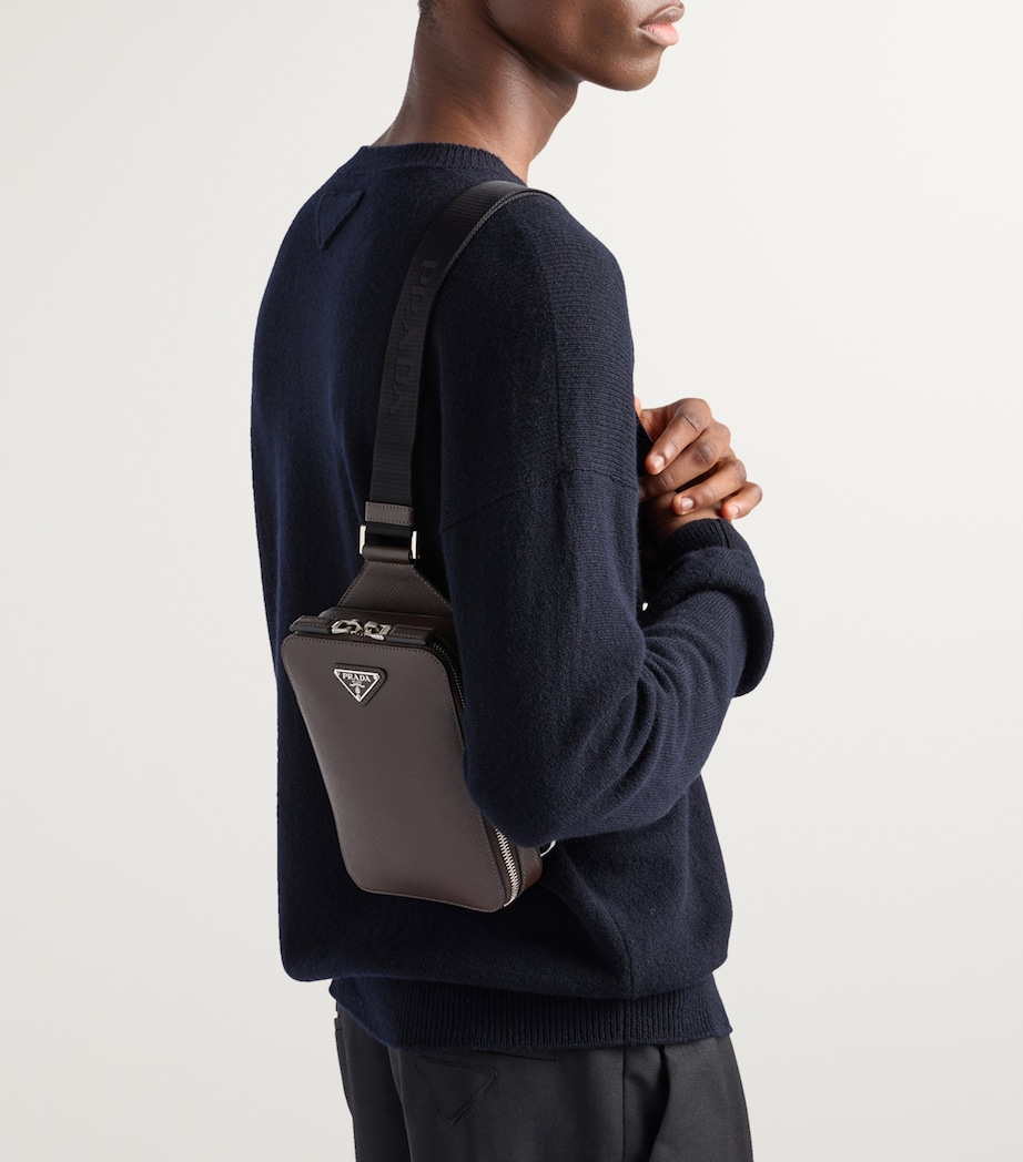 Saffiano Leather Brique Cross-Body Bag F0201 Image 2