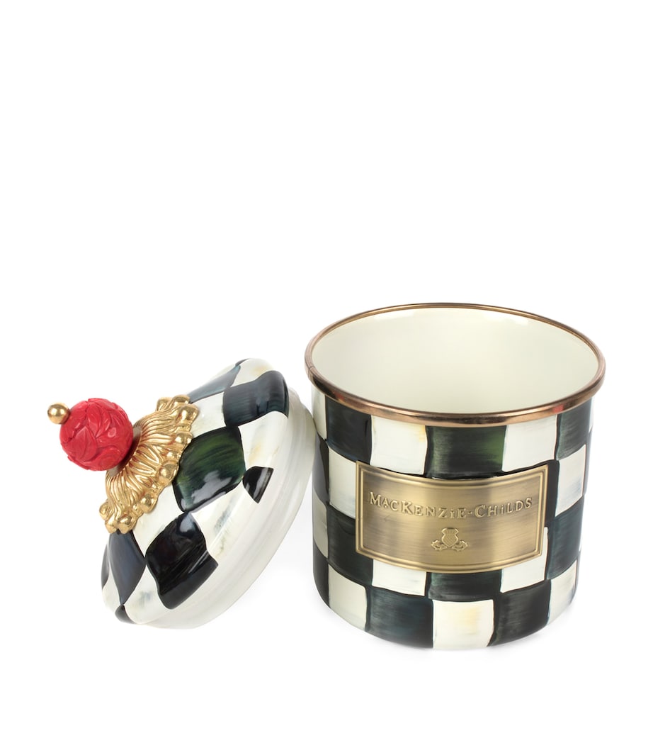 Small Courtly Check Canister (17cm) BLACK Image 3