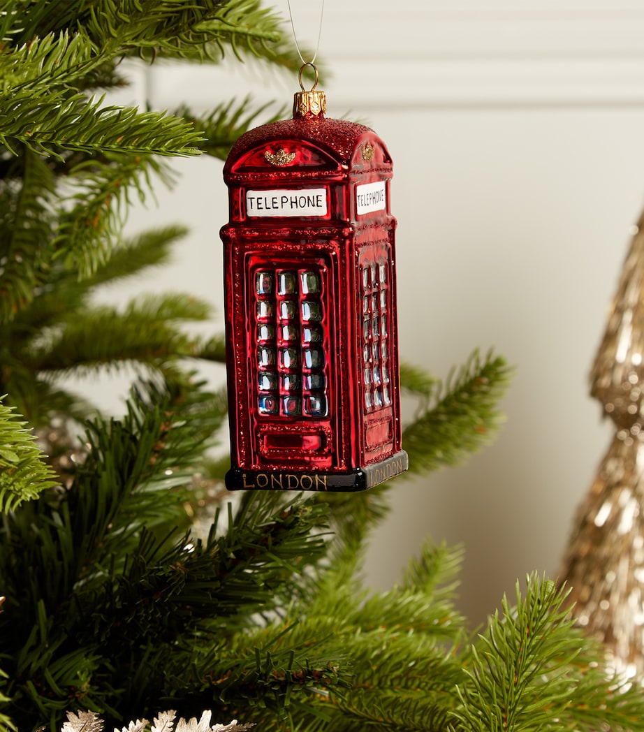 Harrods Telephone Box Christmas Decoration Red Image 8