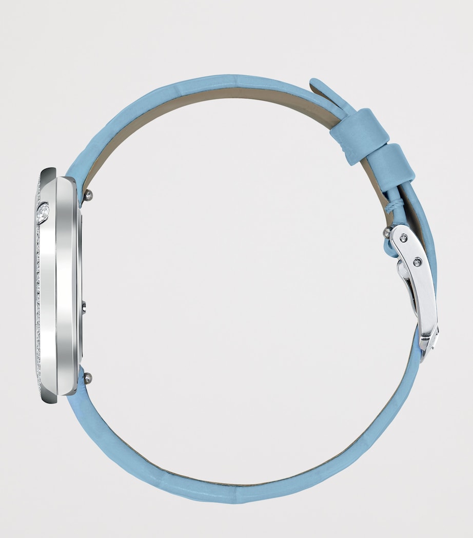 Steel, Diamond and Alligator Strap Possession Watch 34mm STEEL Image 4