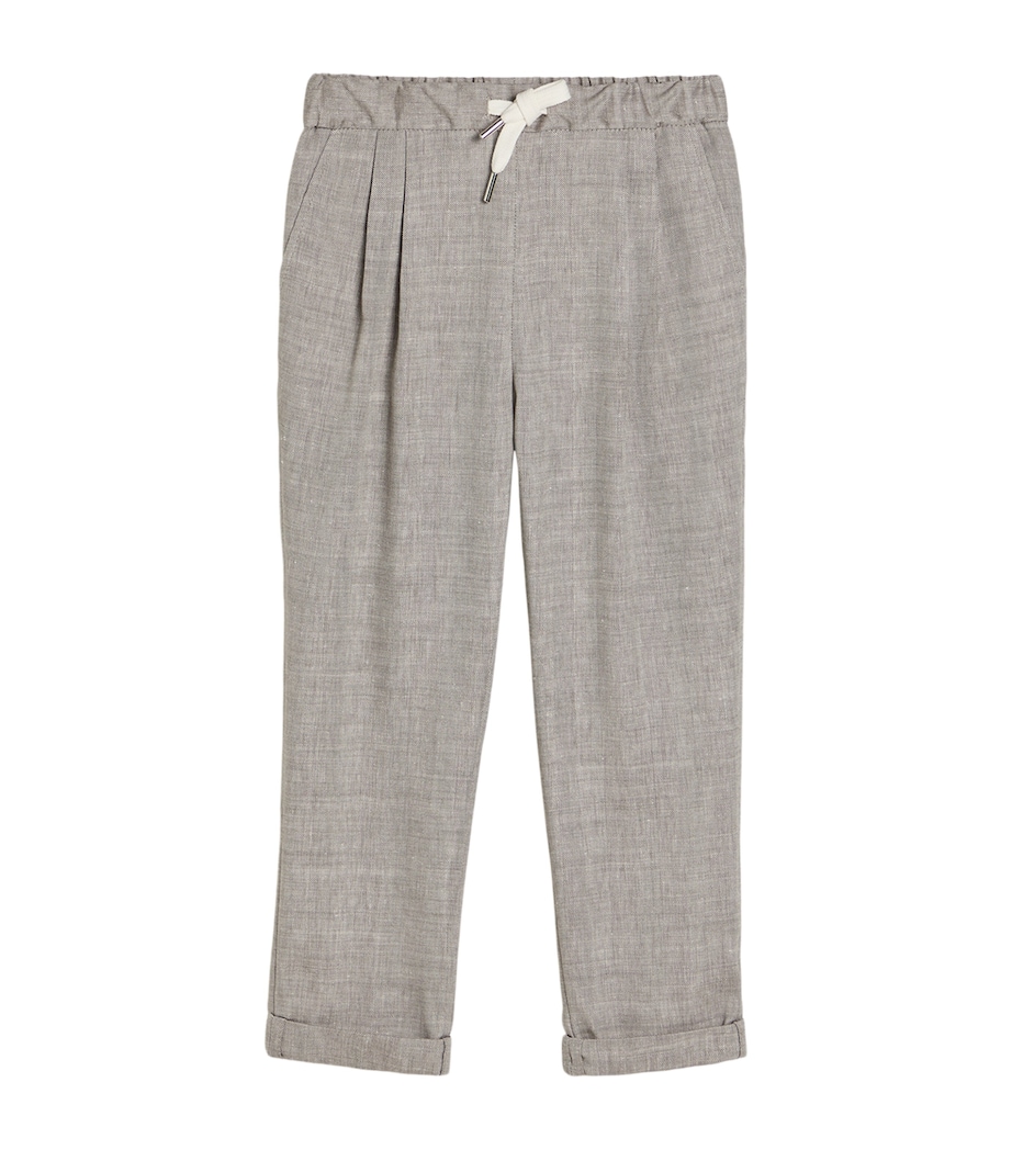 Brunello Cucinelli Kids Linen-Wool Trousers (4-6 Years) Image 1