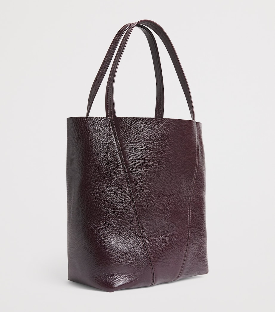 Medium Leather Spin Tote Bag PERFECT PLUM Image 3
